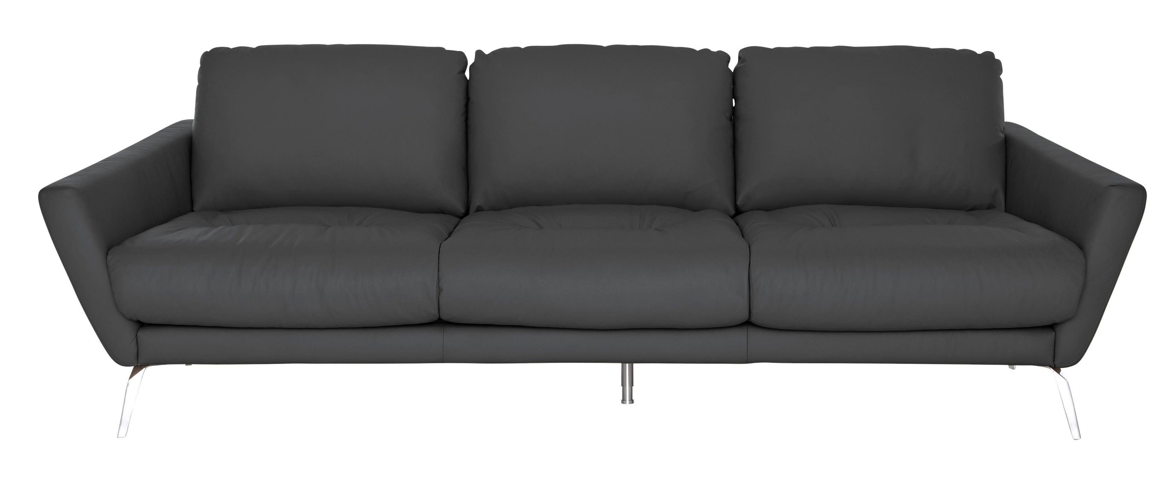 W.SCHILLIG Big-Sofa »softy«, mit dekorativer Heftung im Sitz, Füße Chrom glänzend
