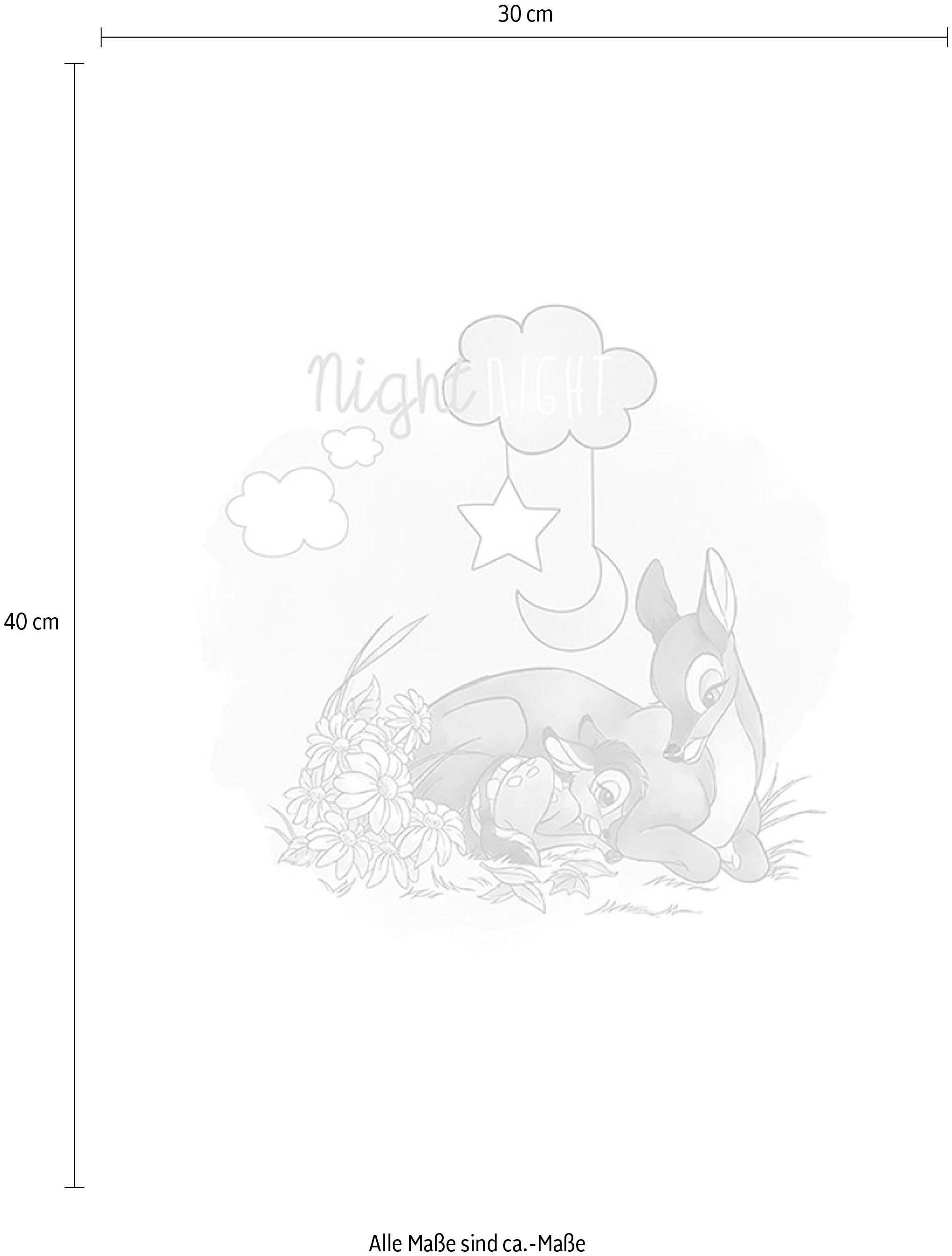 Komar Bild »Bambi Good Night«, Disney, (1 St.), Wandbild zur Dekoration im Kinderzimmer - ohne Rahmen