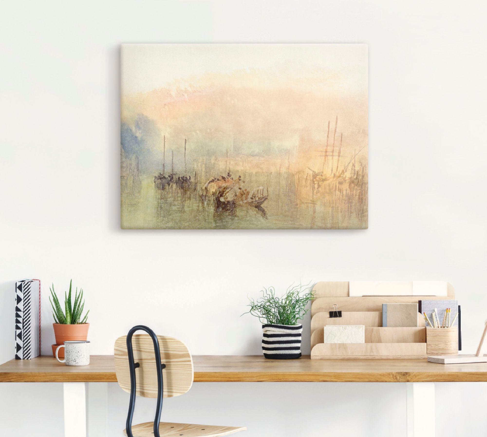 Artland Wandbild »Venedig, Einfahrt Canal Grande«, Gewässer, (1 St.), als Leinwandbild, Wandaufkleber oder Poster in versch. Größen