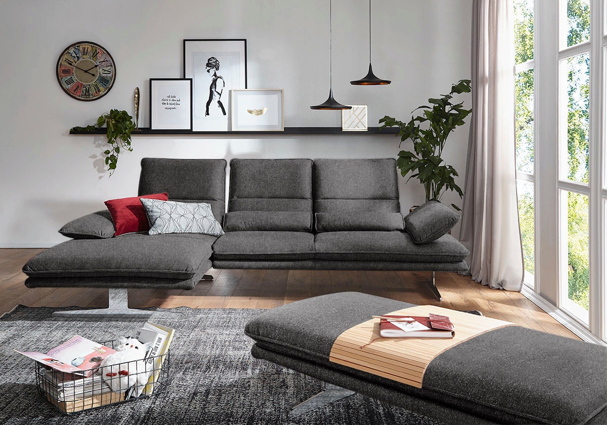 W.SCHILLIG Ecksofa »broadway, Designsofa mit tollem Sitzkomfort, L-Form«, S günstig online kaufen