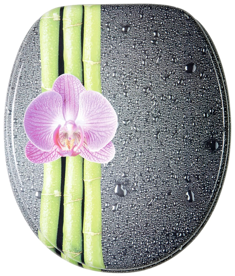 Sanilo Badaccessoire-Set »Asia«, (Komplett-Set, 3 tlg.), bestehend aus WC-Sitz, Badteppich und Waschbeckenstöpsel