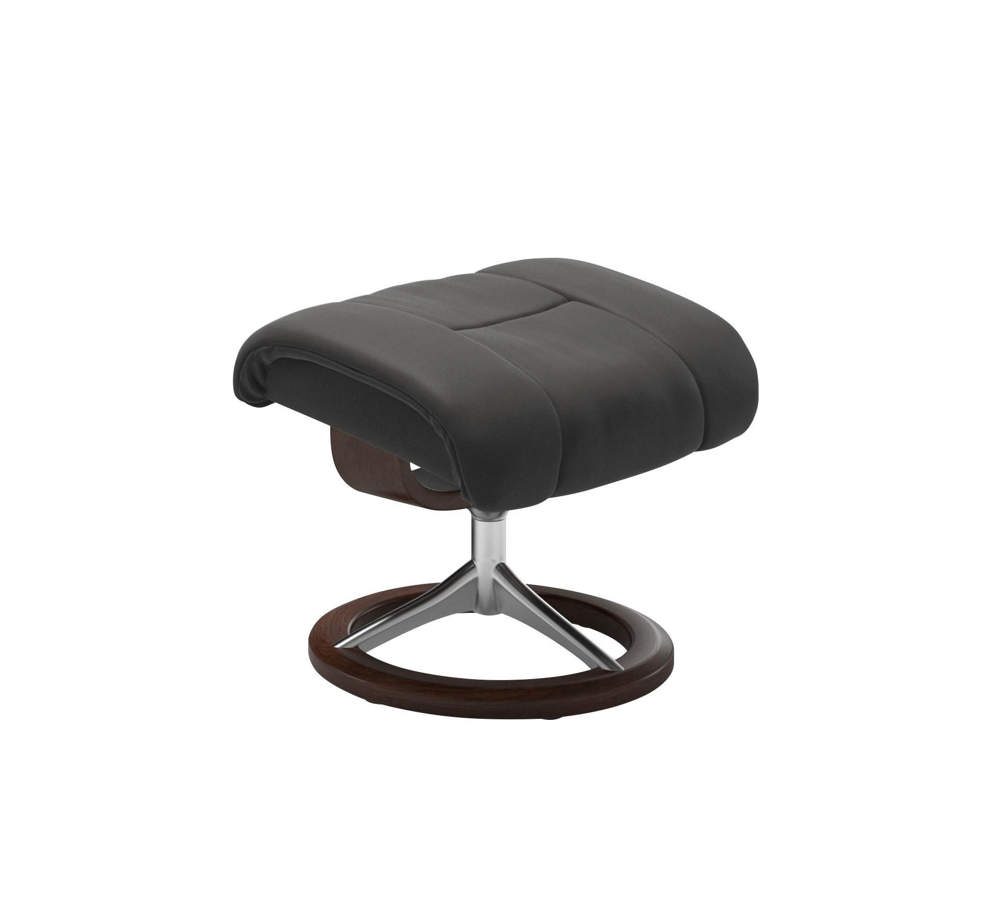 Stressless® Relaxsessel »Reno«, (Set, Relaxsessel mit Hocker), mit Hocker, mit Signature Base, Größe S, M & L, Gestell Braun