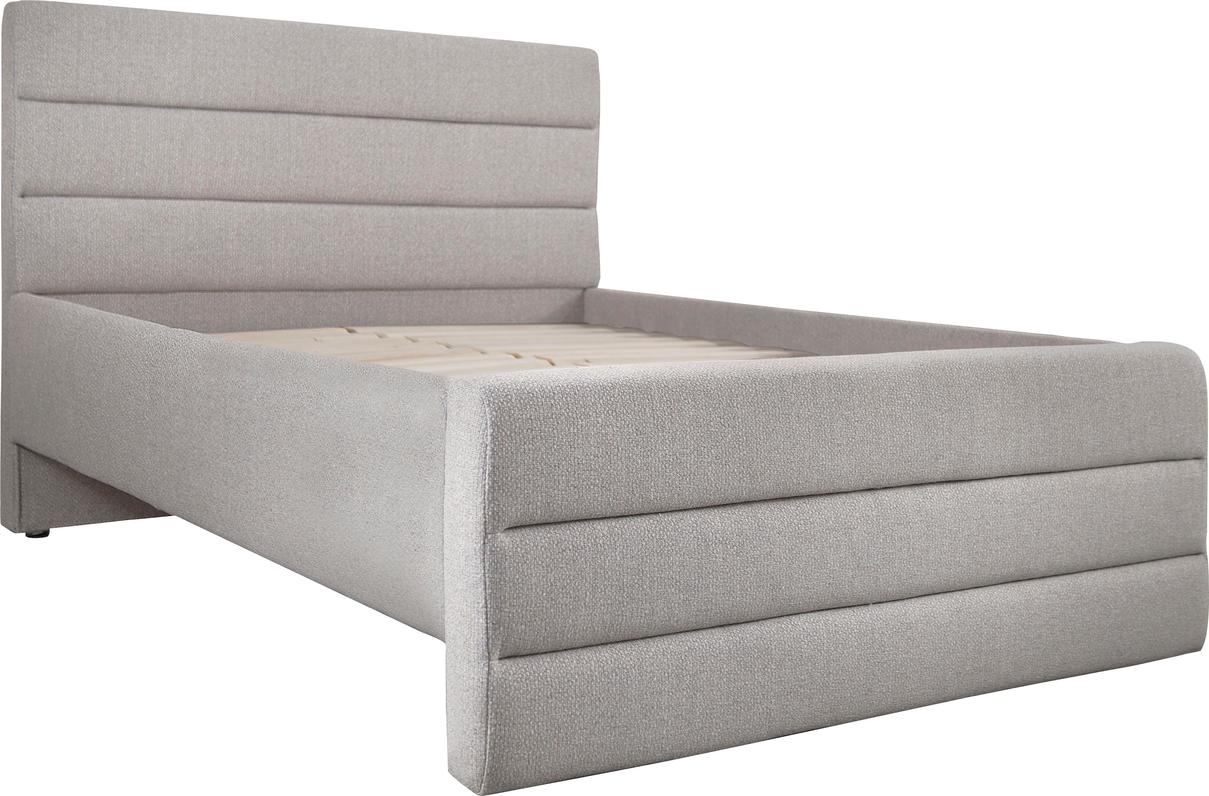 OTTO products Polsterbett »Merrit«, Quernaht im Kopf- und Fußteil, in 5 Breiten, auch in 220 cm Länge