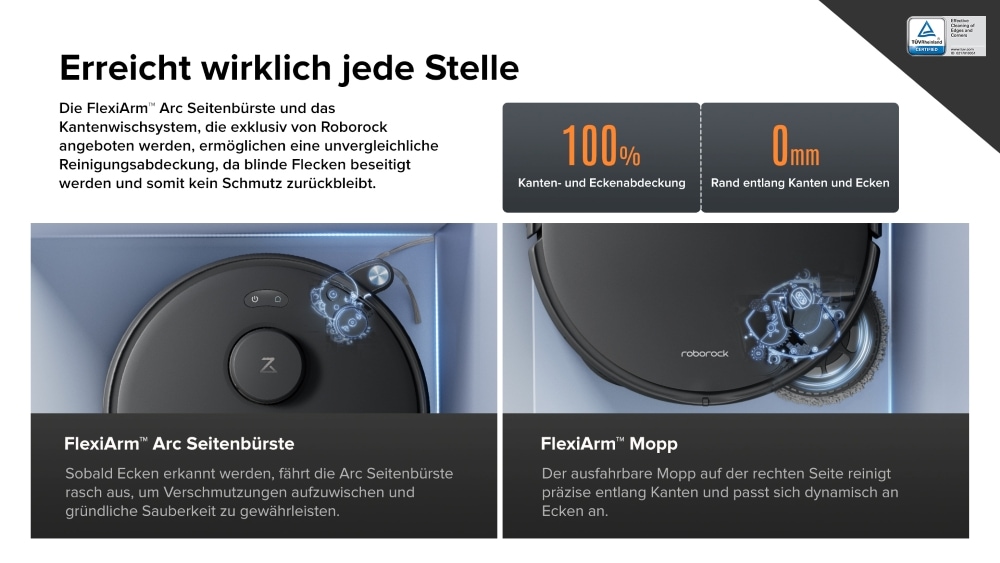 Roborock Saugroboter »Roborock Qrevo Edge 5V1 mit Wischfunktion, virtuelle Sperrzonen,« intellig. Software, präzise Raumzuordnung, individ. Reinigungspläne