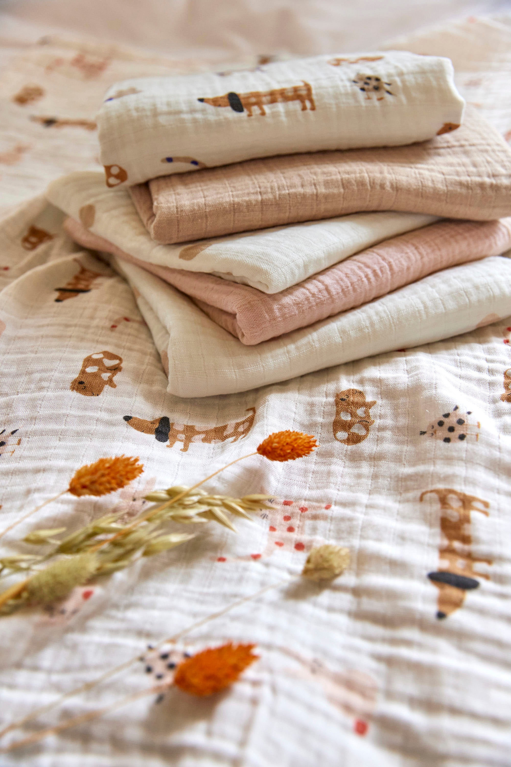 LÄSSIG Stoffwindeln »Little Mateys, Einschlag- und Mulltuchset L, Royal Blue« Set, 3 Stk. tlg.