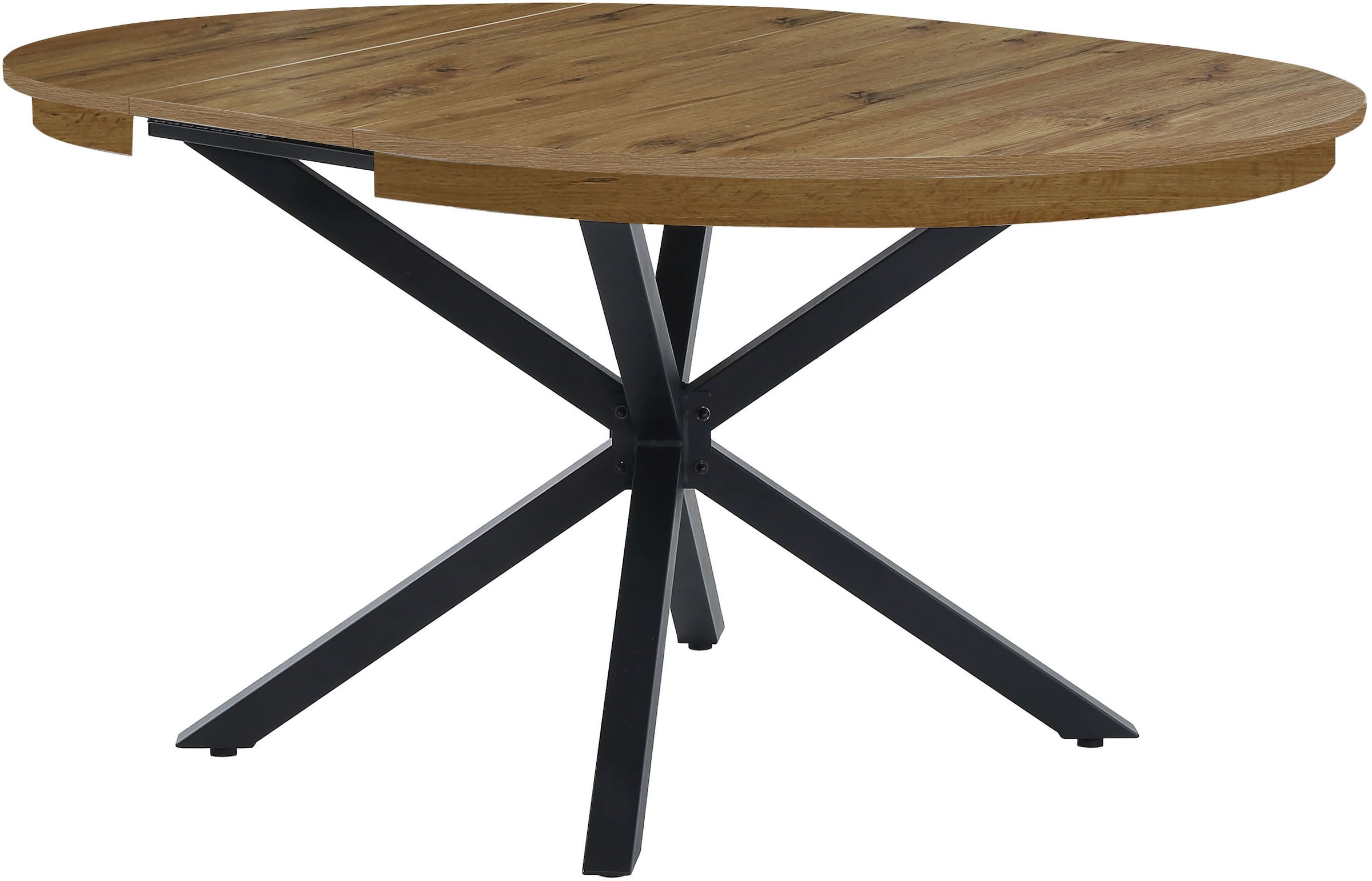 Jockenhöfer Gruppe Essgruppe »Olbia/Madison Sitzgruppe (Set, 5-tlg., 1 Ausziehtisch und 4 Stühle)« 5 tlg. Tisch mit Butterflyauszug, 120-160 cm, Wildeiche