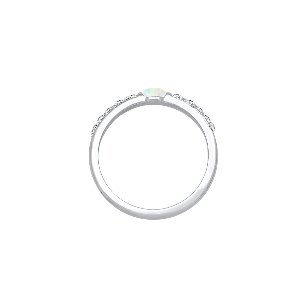 Elli Premium Verlobungsring »Opal Kristalle 925er Sterling Silber«