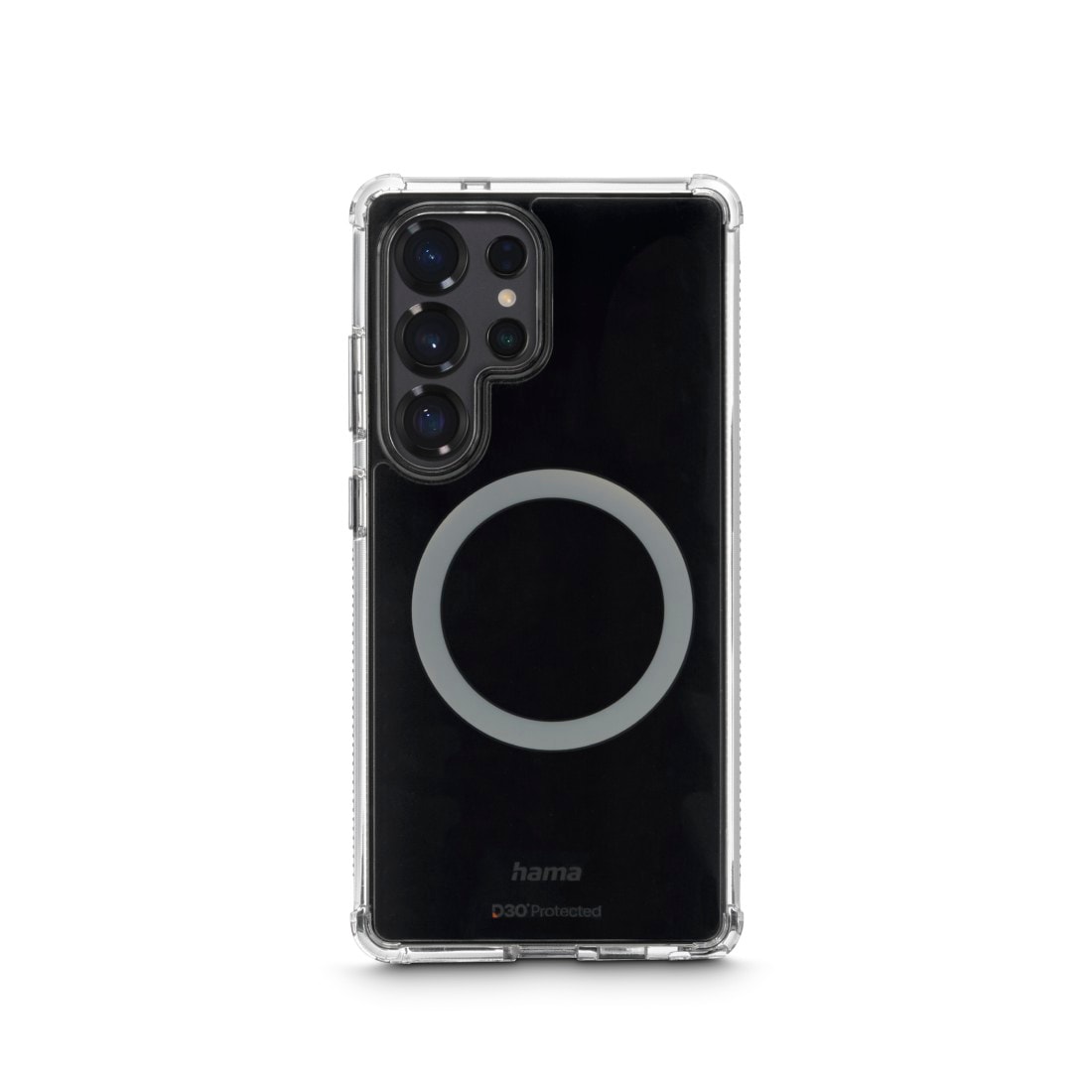 Hama Smartphone-Hülle »Handyhülle magnetisch f. Galaxy S25 Ultra (für Qi2, D3O, durchsichtig)«, Samsung Galaxy S25 Ultra, Wireless-Charging