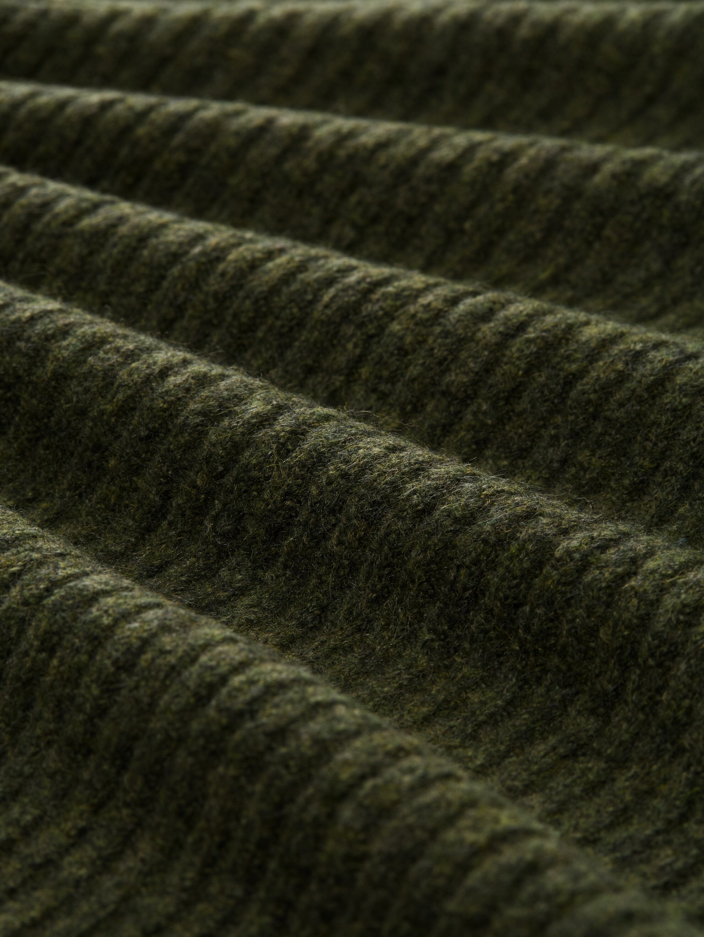 TOM TAILOR Denim V-Ausschnitt-Pullover mit Stehkragen