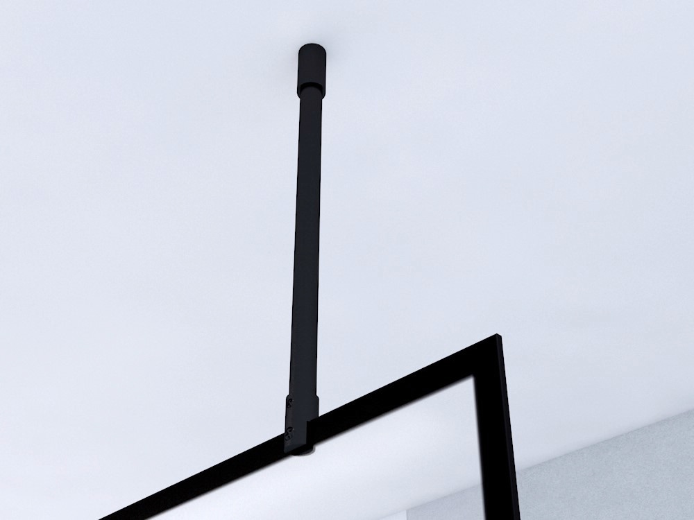 Marwell Walk-in-Dusche »Bricks« 2 Stk. tlg. 90 x 195 cm, inkl. Haltestange für Deckenmontage