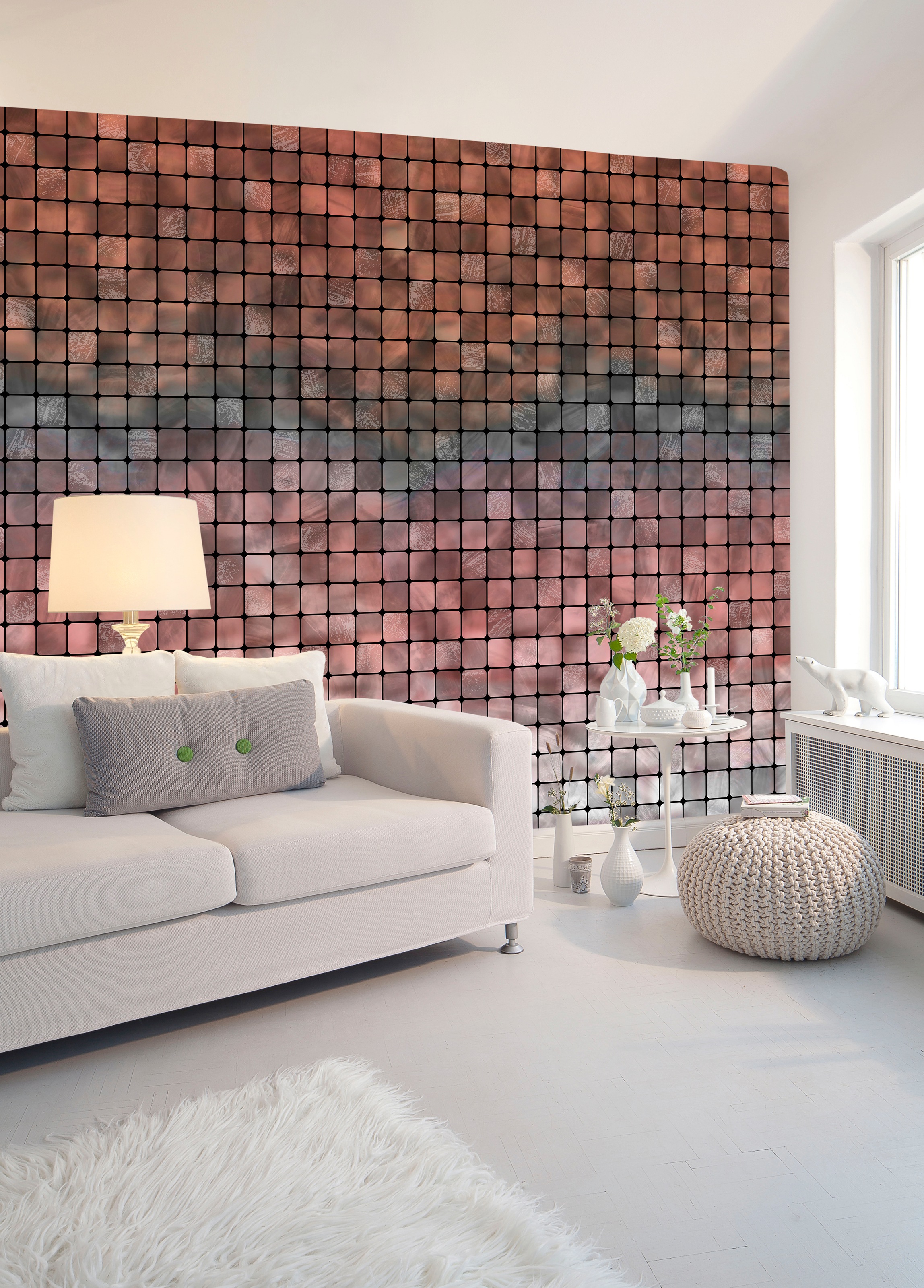 Architects Paper Fototapete »Atelier 47 Mosaic Tile 1«, geometrisch, Vlies, Wand, Schräge, Decke