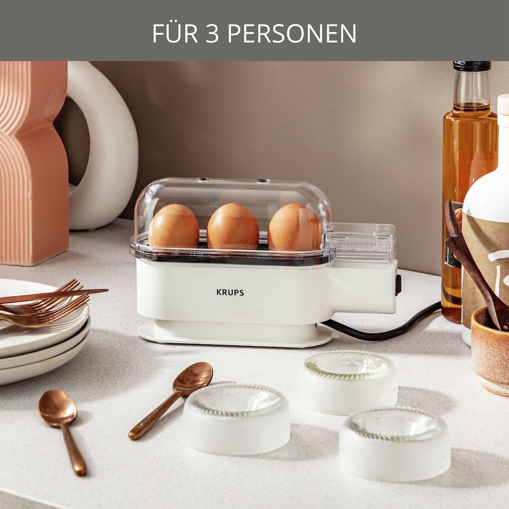 Krups Eierkocher »F23470 Ovomat Trio«, für 3 St. Eier, 300 W, perfekte Konsistenz, kompakt, einfache Bedienung, praktisches Zubehör