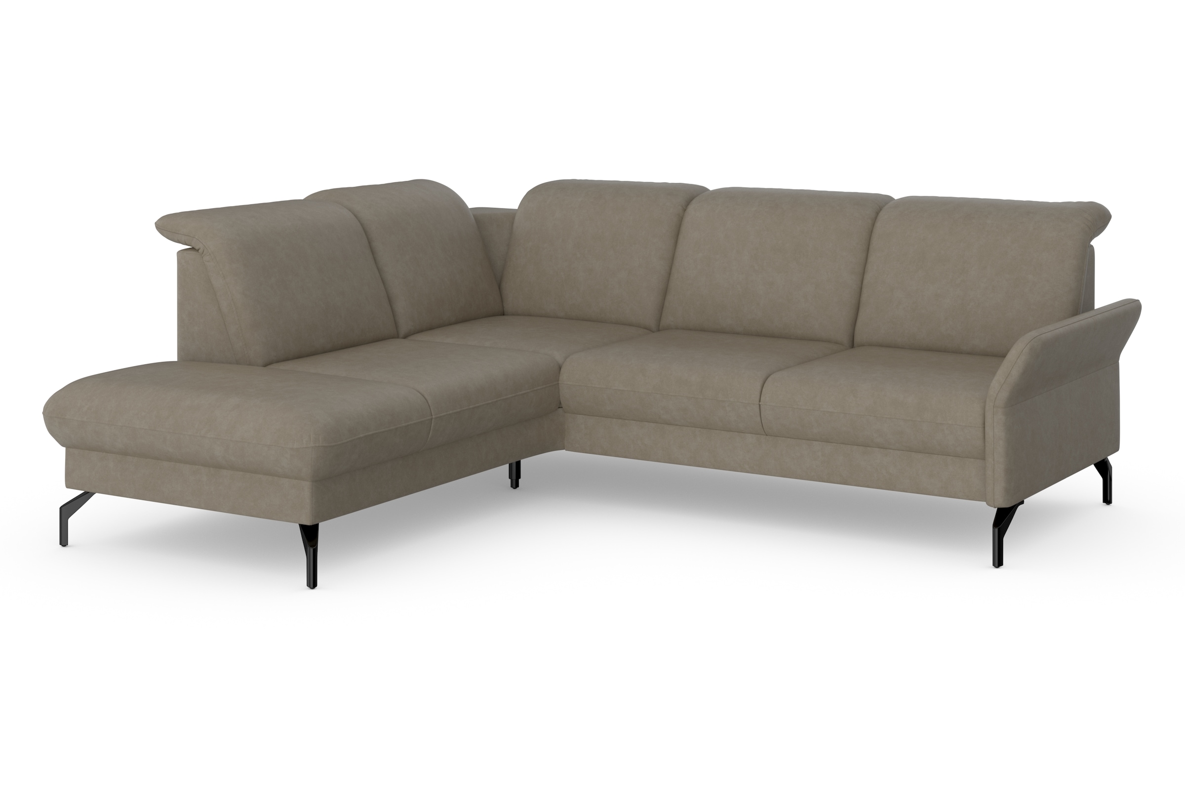 sit&more Ecksofa »Fashion L-Form«, wahlweise mit Kopfteilverstellung und Vorziehsitz, motorisch