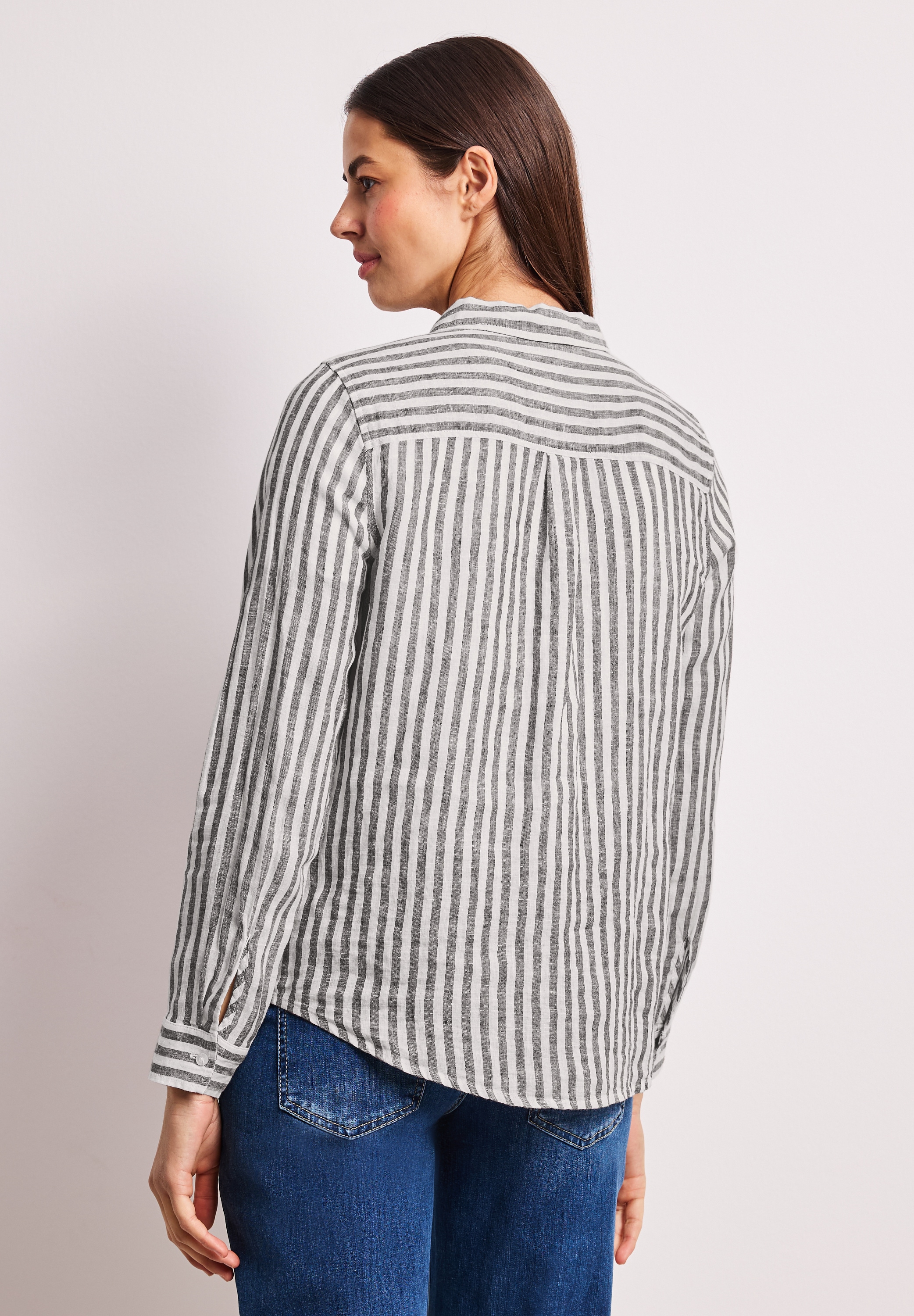 STREET ONE Hemdbluse mit Streifen Muster