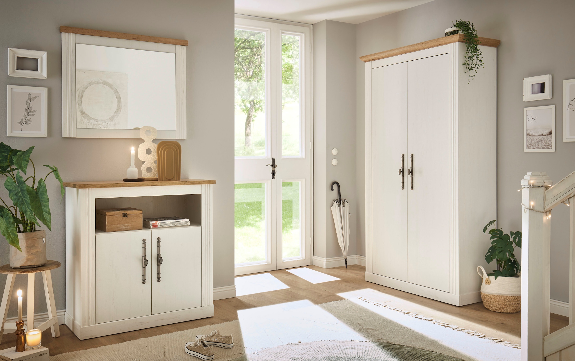 Home affaire Schuhschrank »WESTMINSTER BESTSELLER!«, (Breite ca. 108 cm), im romantischen Landhausstil