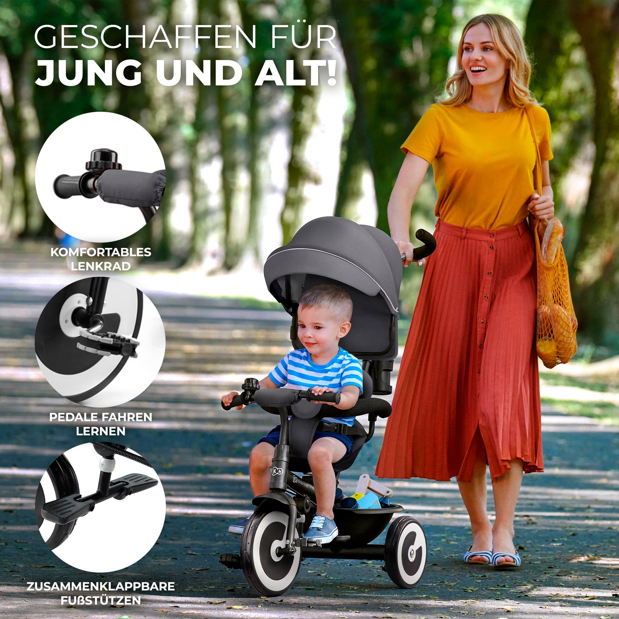 Kinderkraft Dreirad »ASTON«, mitwachsend