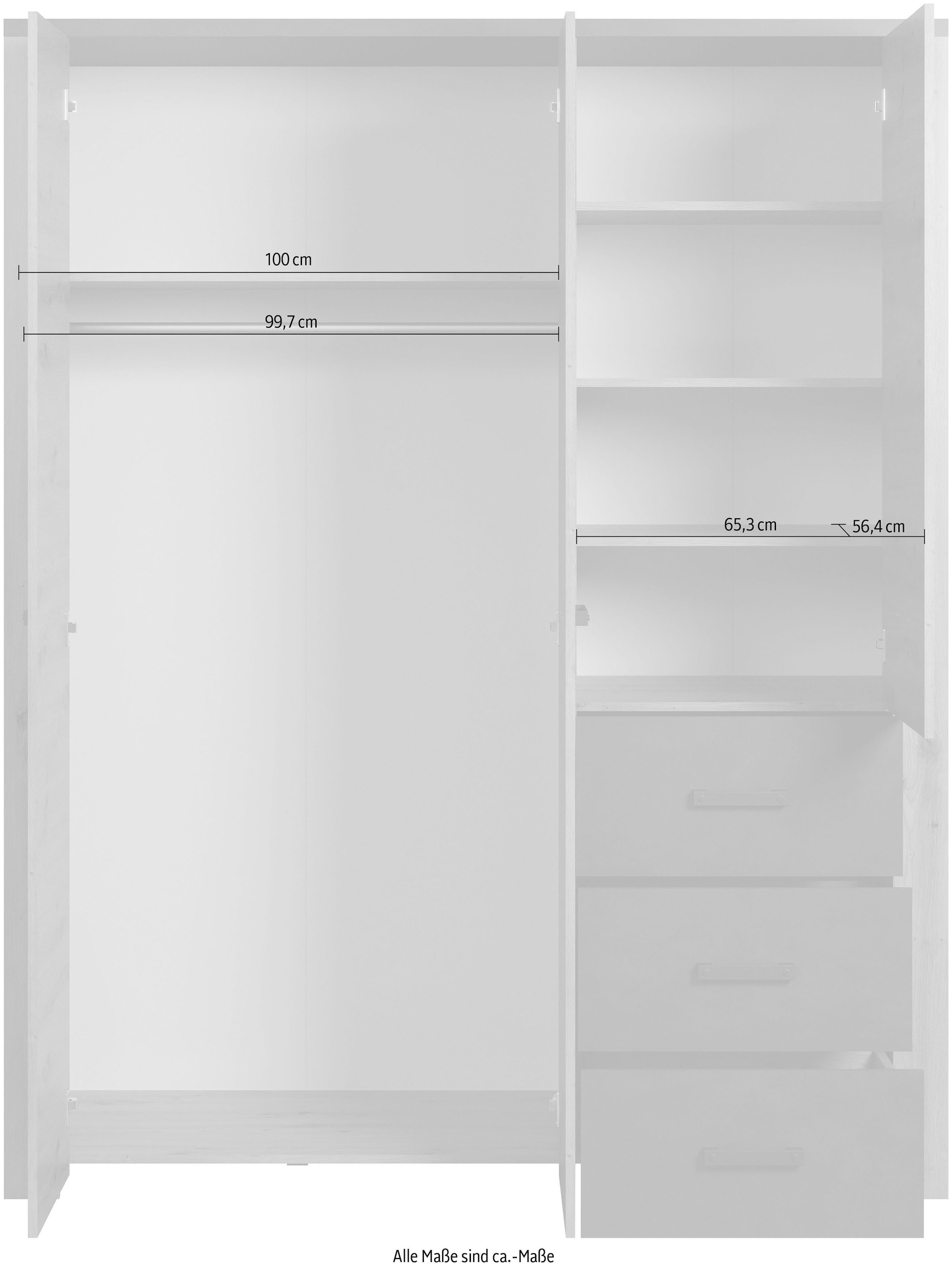 Home affaire Kleiderschrank »Ambres« 1 Stk. tlg.