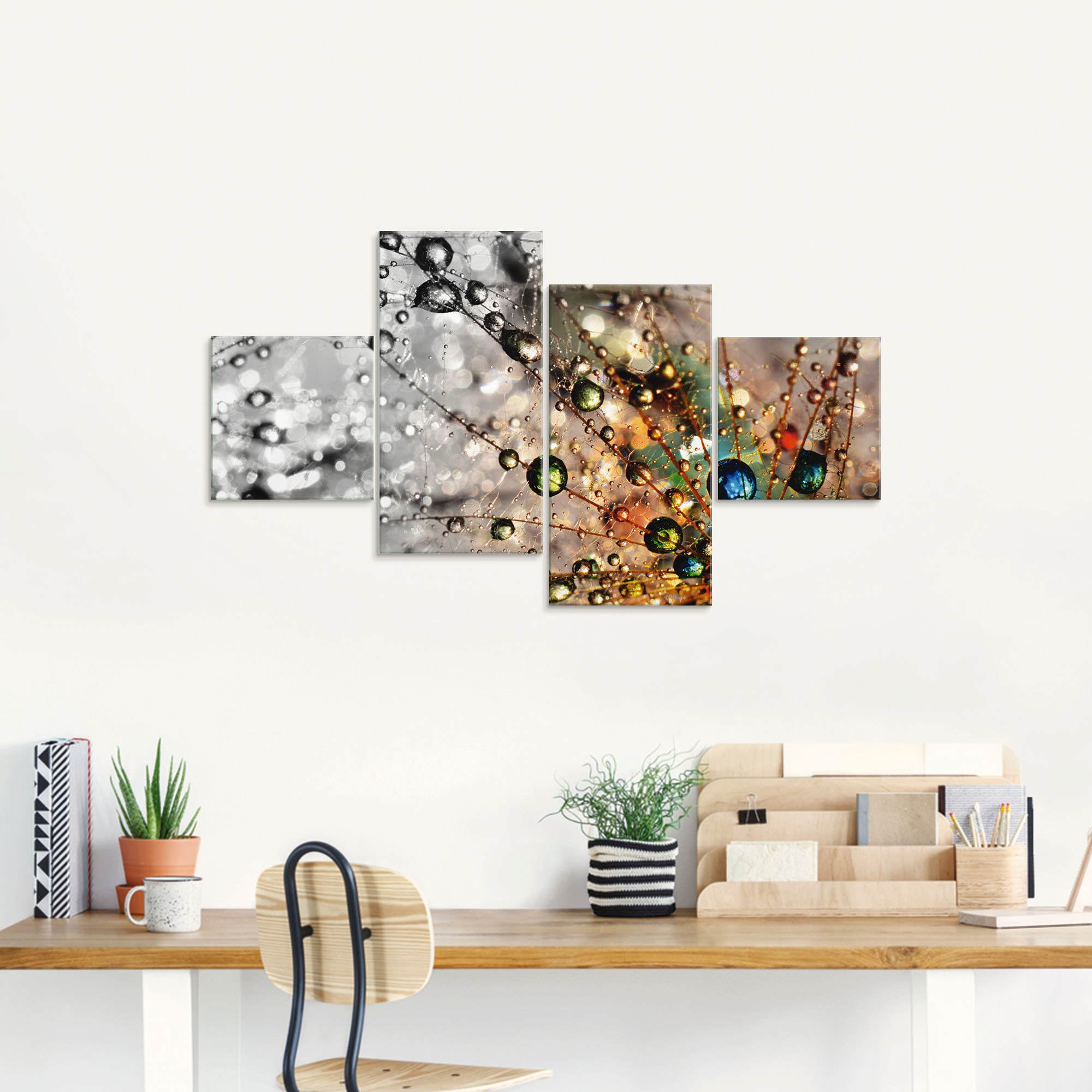 Artland Glasbild »Farbenfrohe Natur«, Blumen, (4 St.), in verschiedenen Grö günstig online kaufen
