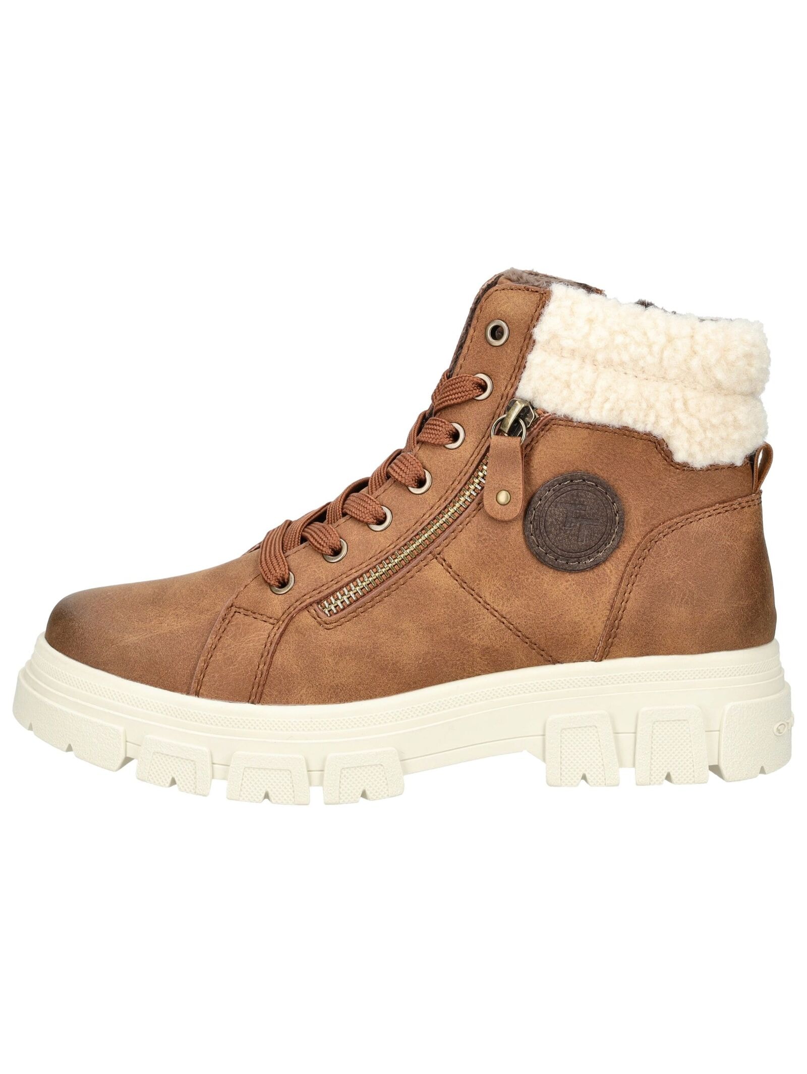TOM TAILOR Schnürstiefelette »Tom Tailor Stiefelette Lederimitat/Textil«
