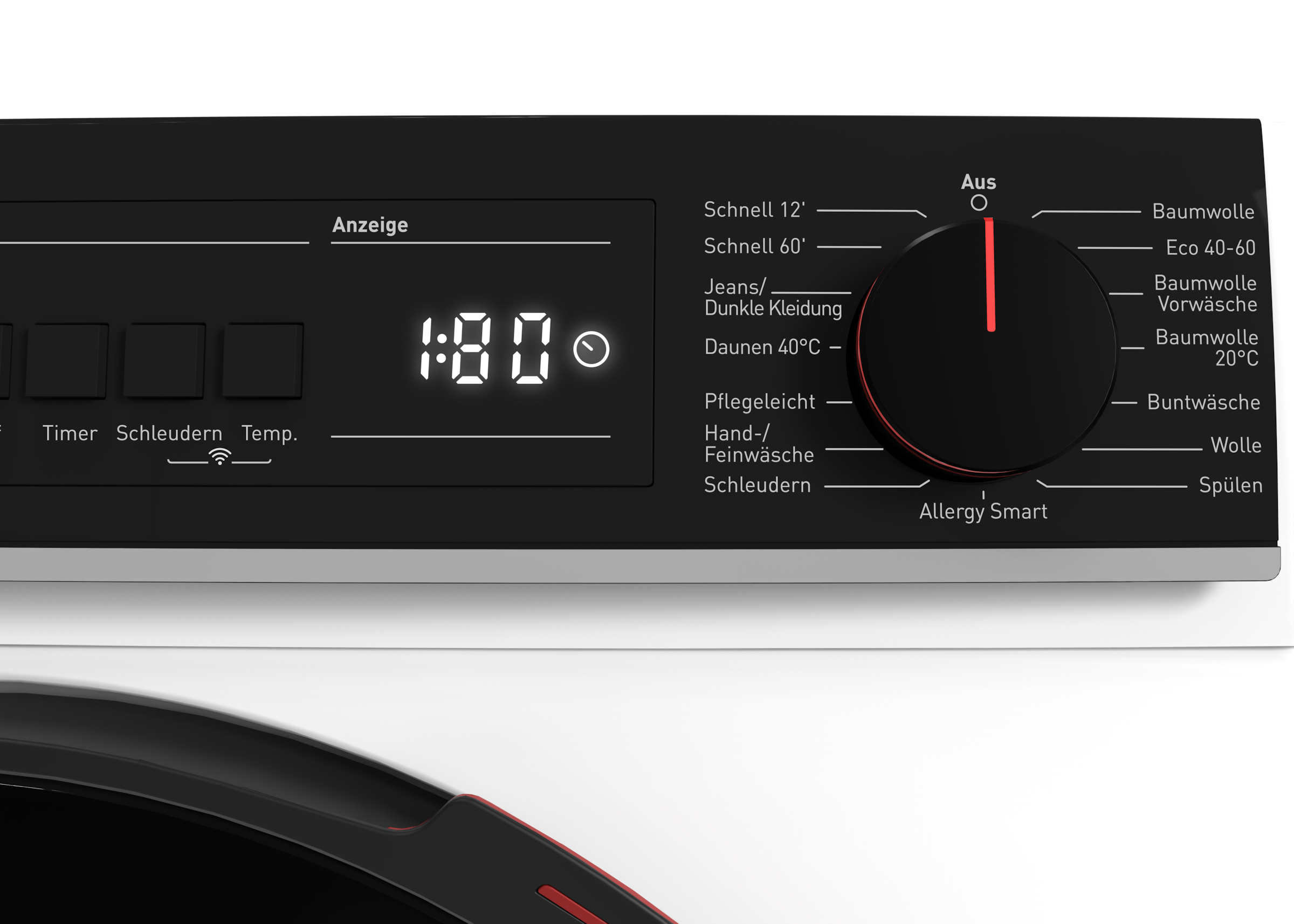 Sharp Waschmaschine Mid Class »ES-WNFB014CWDA-DE«, 10 kg, 1400 U/min, 10kg / +WIFI / A-20% / black Doorring+knob/Steam/White