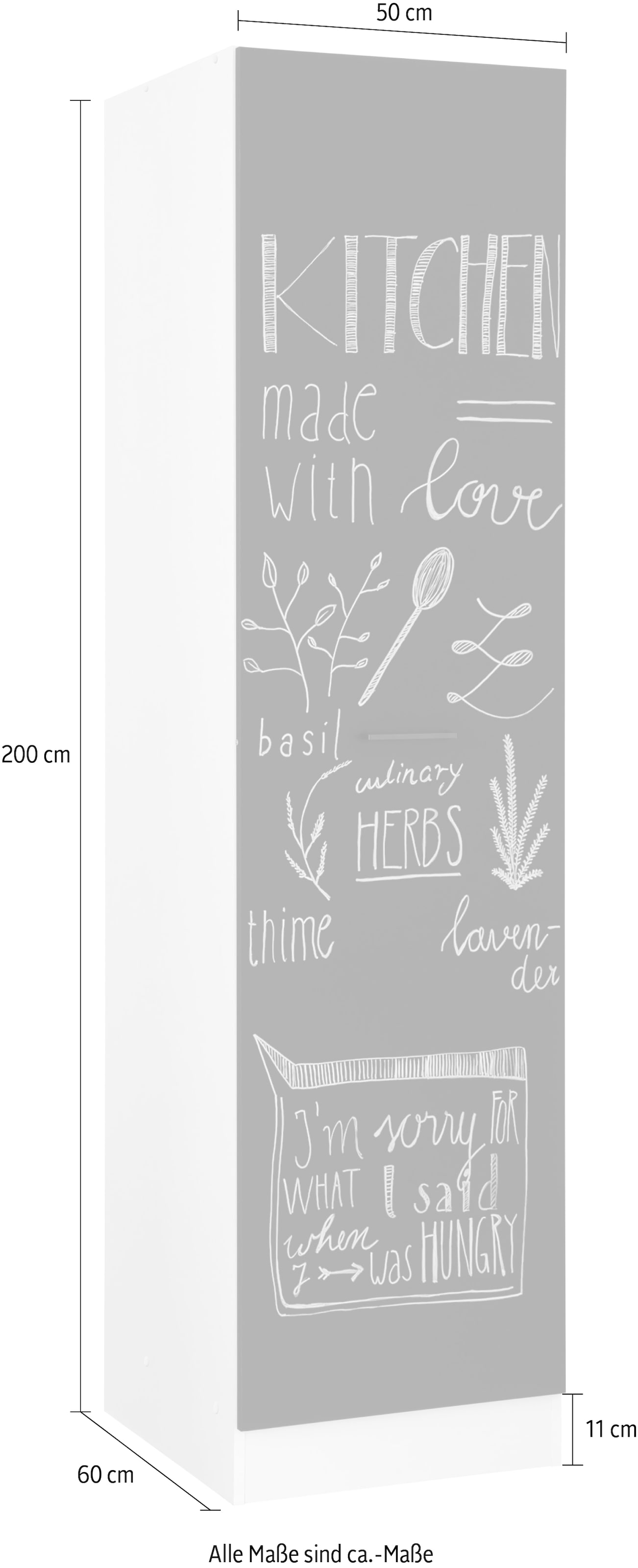 HELD MÖBEL Vorratsschrank »Trier«, Kreide zum mit breit, 200 50 cm mit hoch, kaufen beschreiben Tafelfront online cm