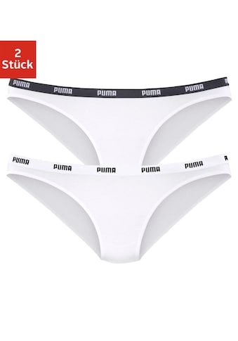 PUMA Bikinislip »Iconic«, (Packung, 2 St., 2er-Pack), mit schmalem Logo-Webbündchen kaufen