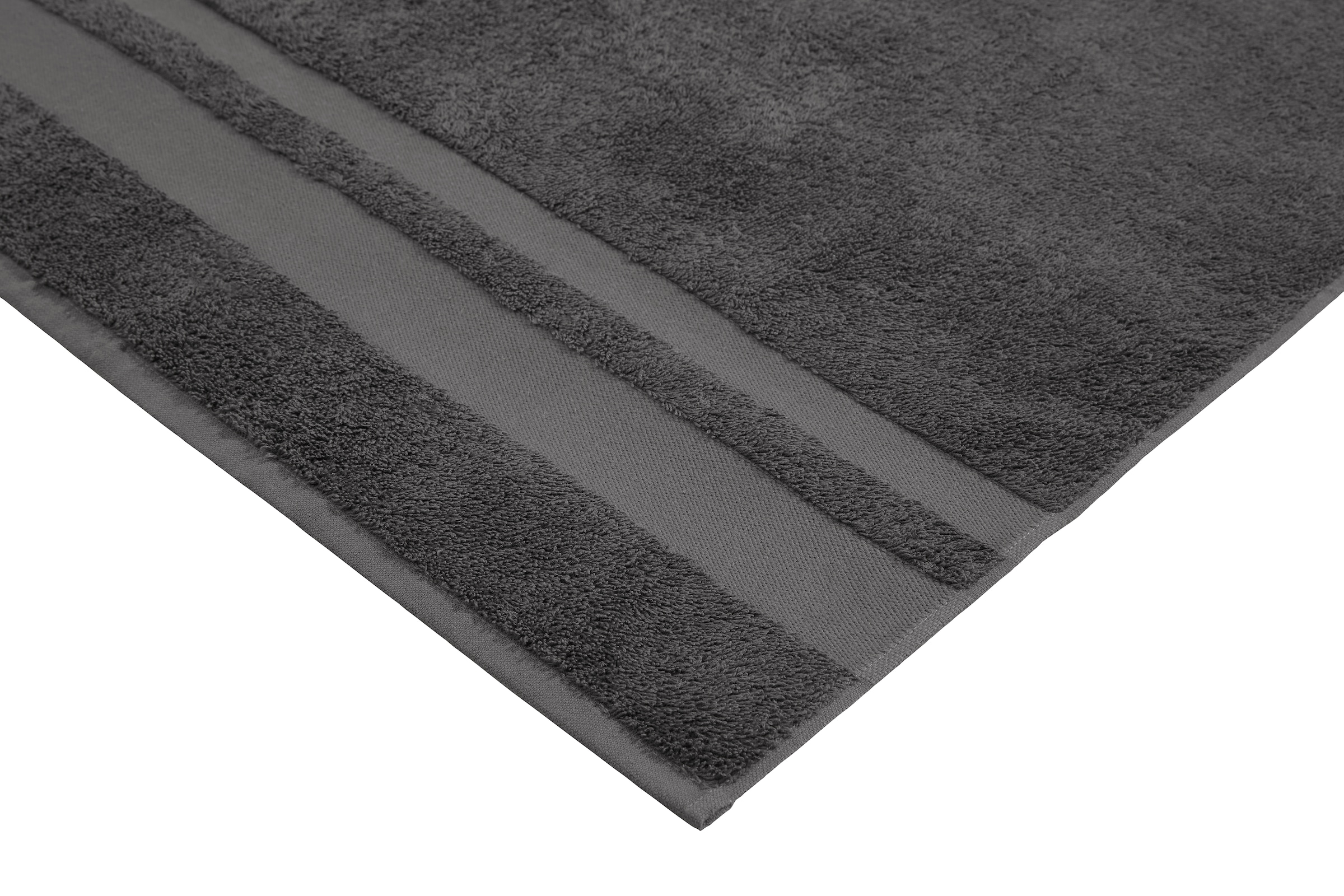 my home Saunatuch »Vanessa 2x 80x200cm«, (Set, 2 St., 80x200), Handtücher mit Bordüre, 100% Baumwolle, einfarbig, weich