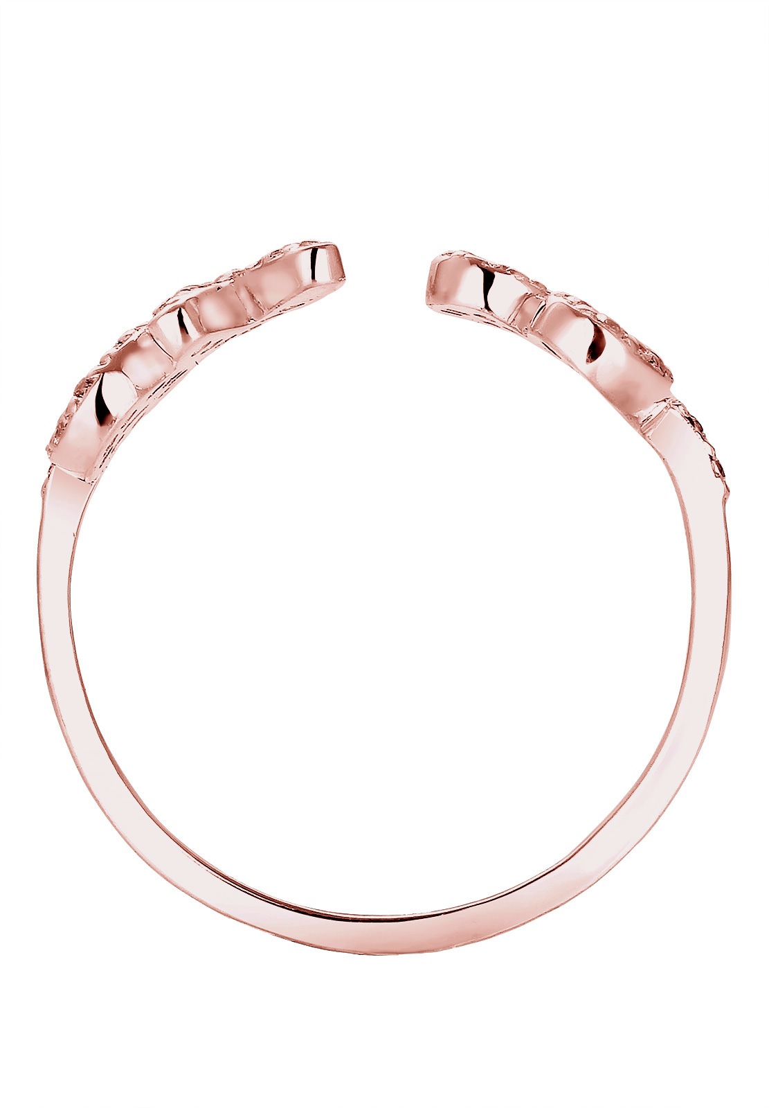 Elli Fingerring »Love-Schriftzug Zirkonia 925 Sterling Silber«