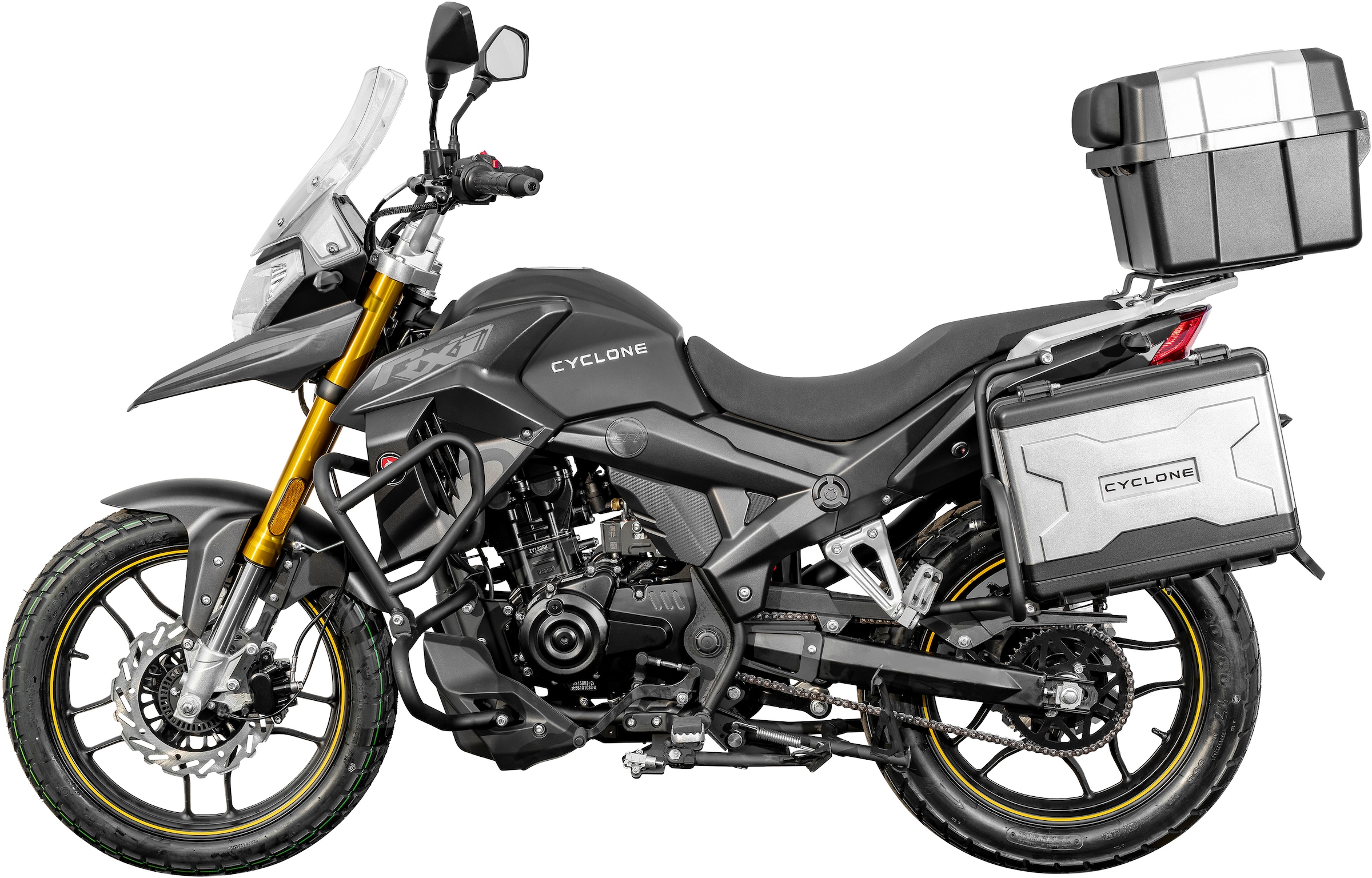 Cyclone Motorrad »RX1 Pro, 125, E5+, Adventure« 124 cm³ 99 km/h Euro 5+ 15 11 kW, 15 PS, ABS, 125er Adventure, digitales Cockpit