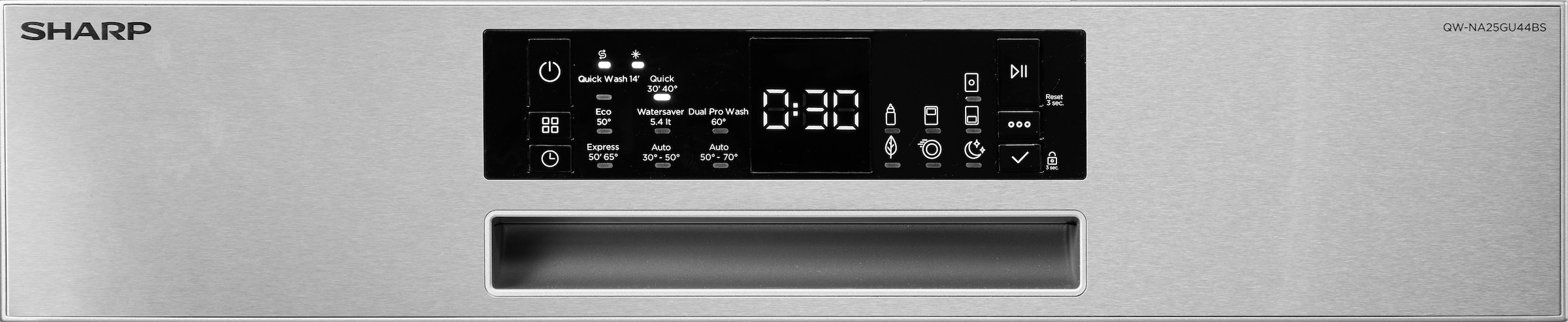 Sharp Unterbaugeschirrspüler »QW-NA25GU44BS-DE« 14 Maßgedecke