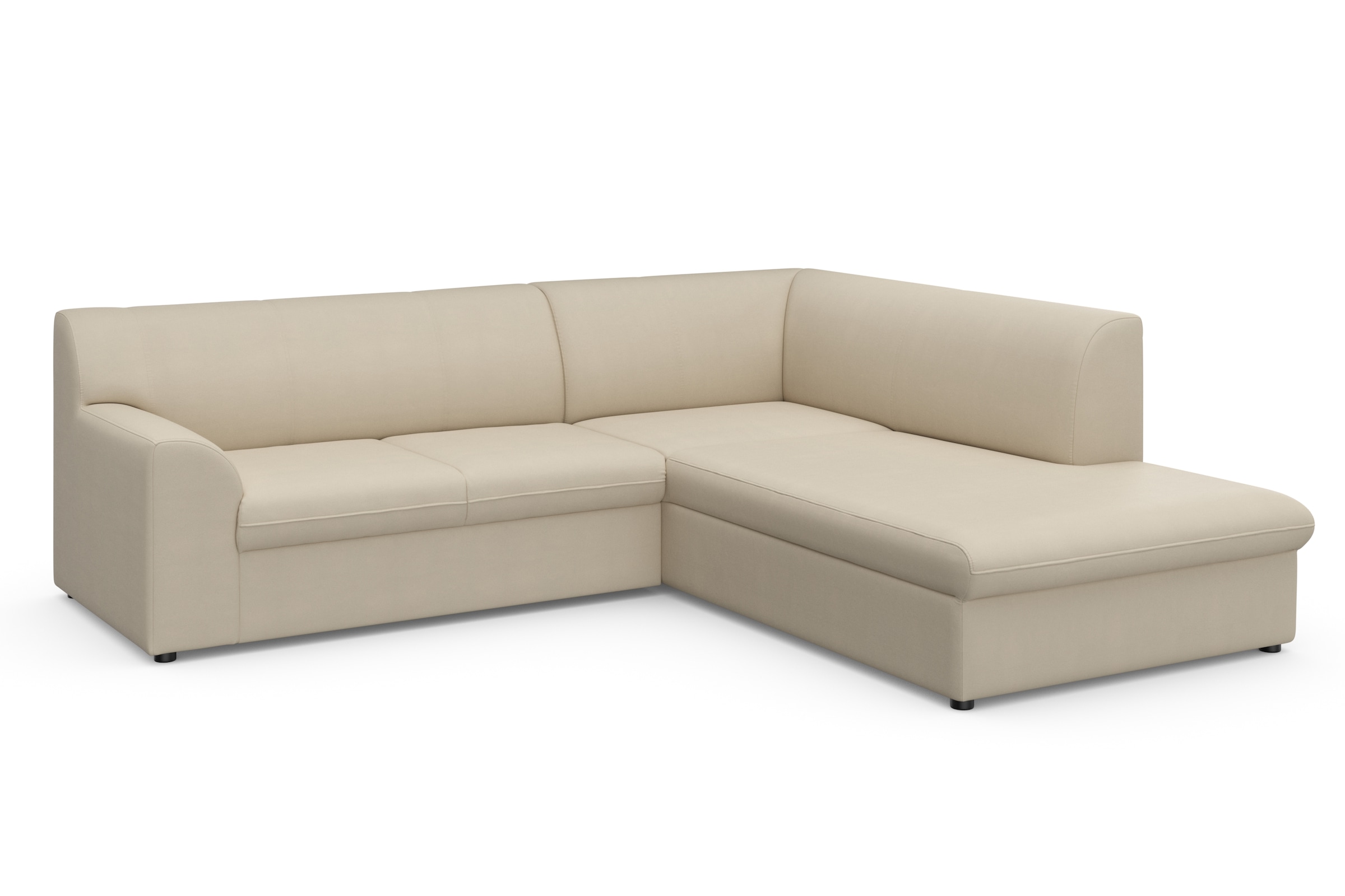 DOMO collection Ecksofa »Topper zeitlos elegant, kompakte Stellmaße, OTTOs Choice, L-Form«, mit Ottomane, wahlweise mit Schlaffunktion