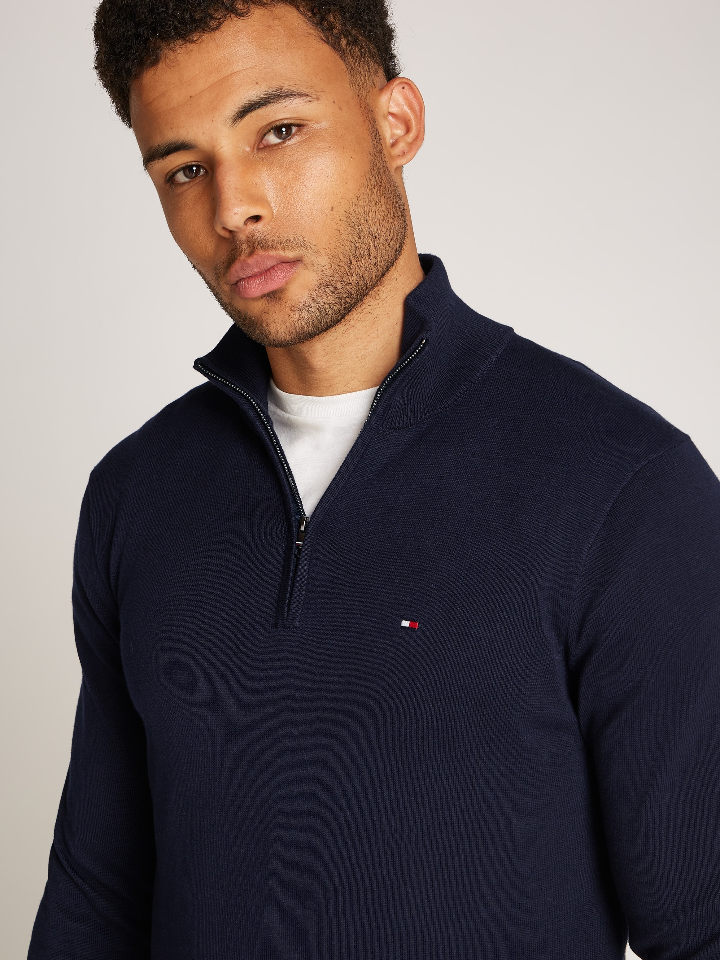 Tommy Hilfiger Troyer »ESSENTIAL COTTON ZIP MOCK«