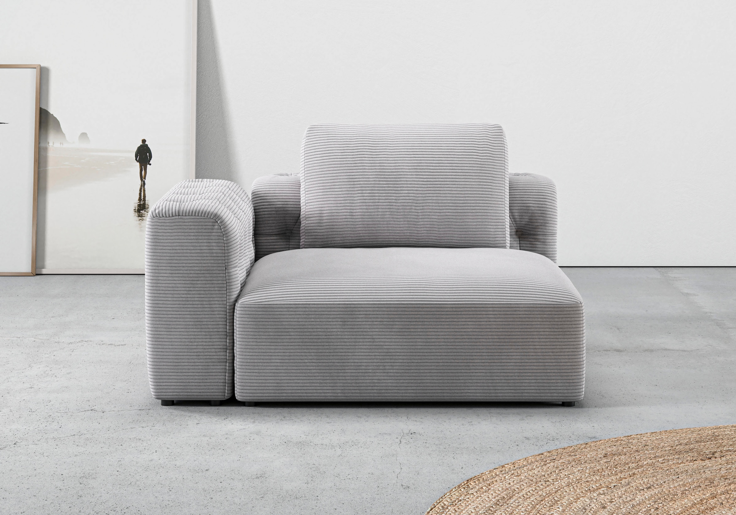 Home affaire 1,5-Sitzer »Cushid« Modul-Eckteil, auch einzeln stellbar, Brei günstig online kaufen