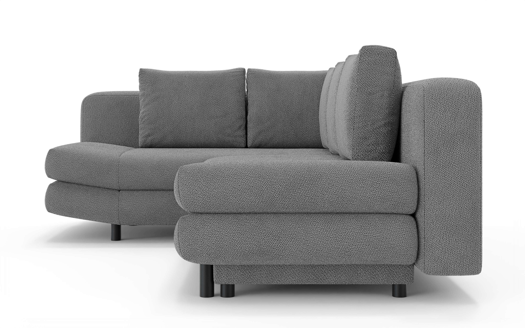 Home affaire Ecksofa »LENNARA Schlafsofa mit Bettkasten, Maße B/T/H: 234/179/85 cm«, L-Form mit Ottomane rechts/links, mit Wellenunterfederung