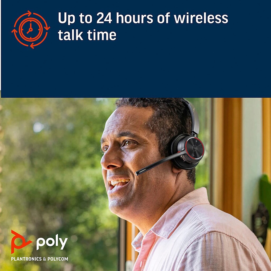 Poly Wireless-Headset »Voyager 4310 UC«, Bluetooth, Noise-Cancelling