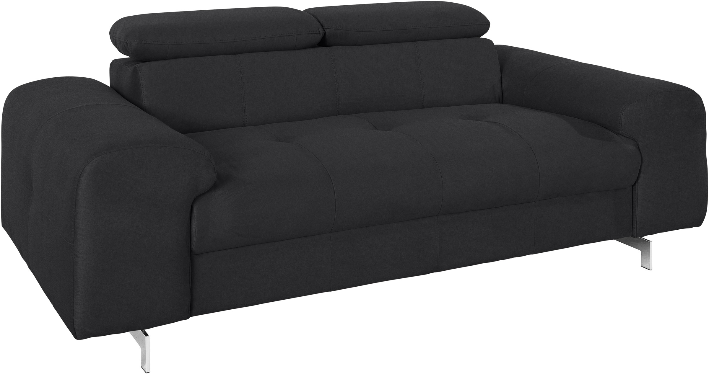 COTTA 2-Sitzer »Chef«, Big-Sofa mit Kopfteilverstellung, edle Metallkufen