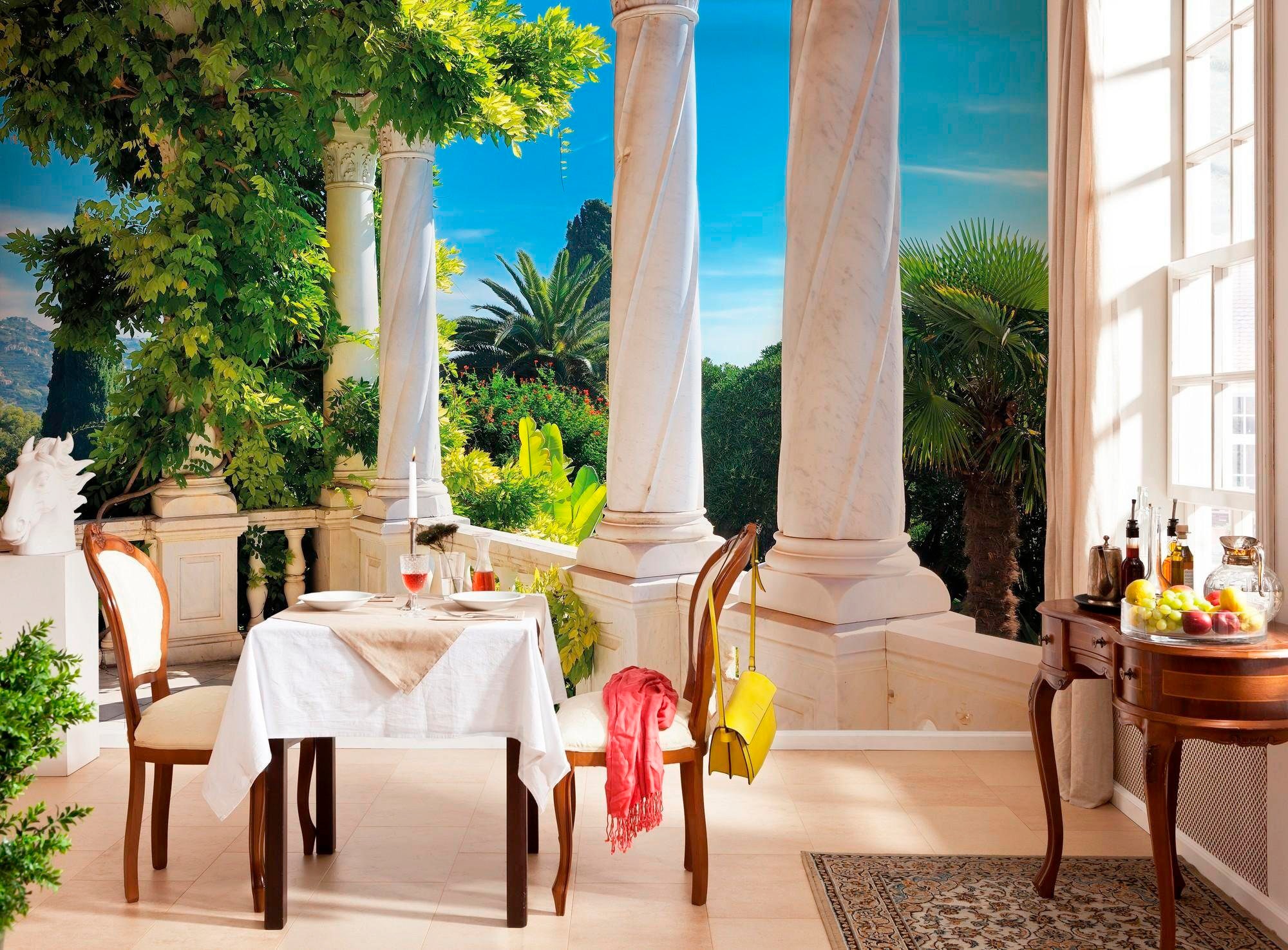 Komar Fototapete »Villa Liguria - Größe 368 x 254 cm«, bedruckt, Wohnzimmer, Schlafzimmer
