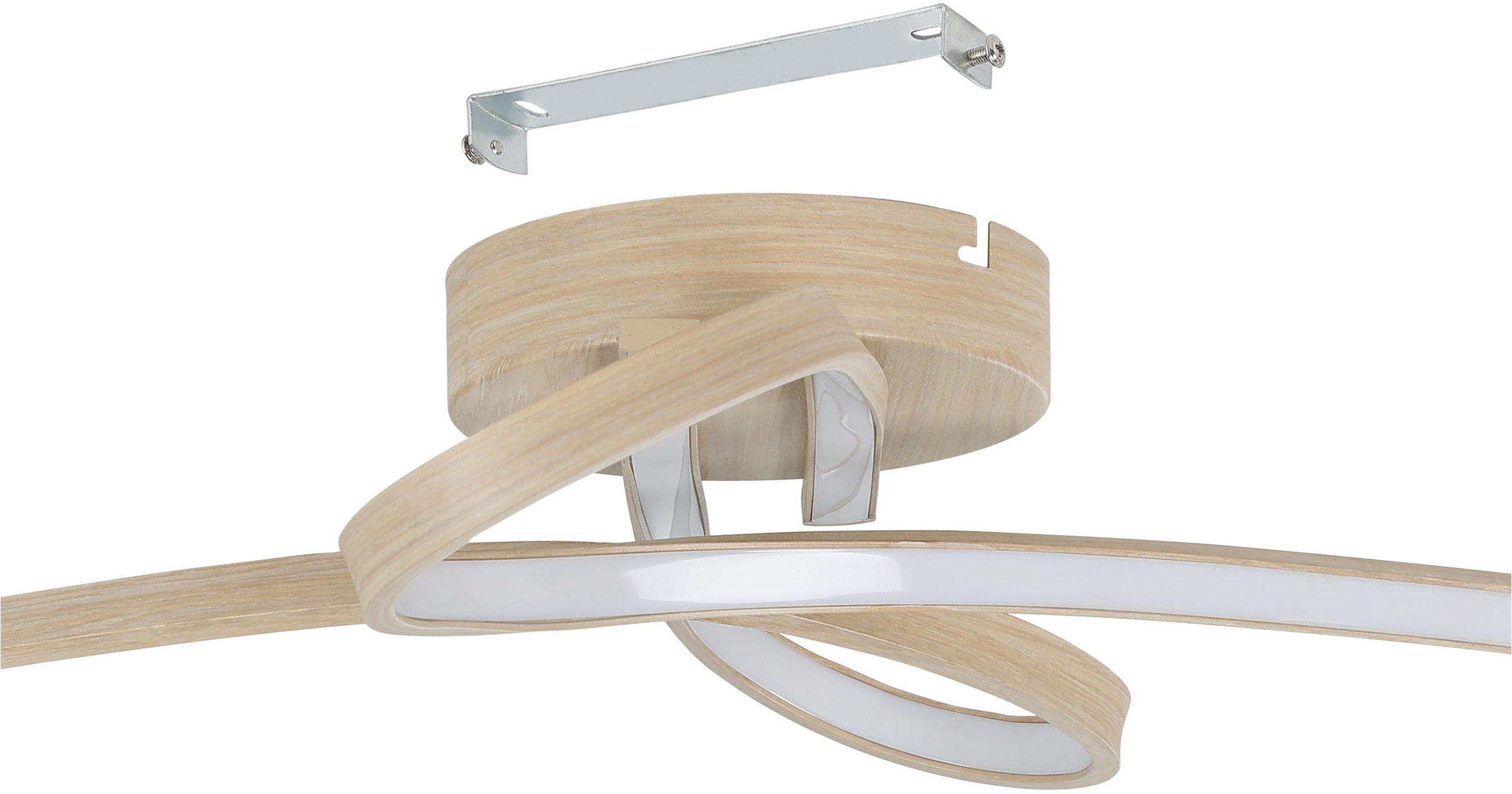 EGLO Deckenleuchte »SELVINA 2 Deckenlampe - Stahl, Alu - LED - 20,5W - IP20« LED-Modul 1 Stk. Warmweiß Wohzimmerlampe, Esszimmerlampe, Flur, Schlafzimmer, L68 x B28 x H14 cm