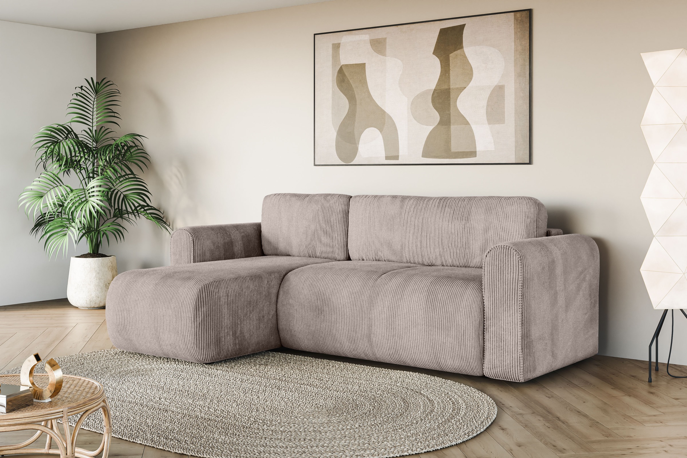 OTTO home Ecksofa »Zacharia wahlweise Schlafsofa mit Bettkasten, B/T/H 250/ günstig online kaufen