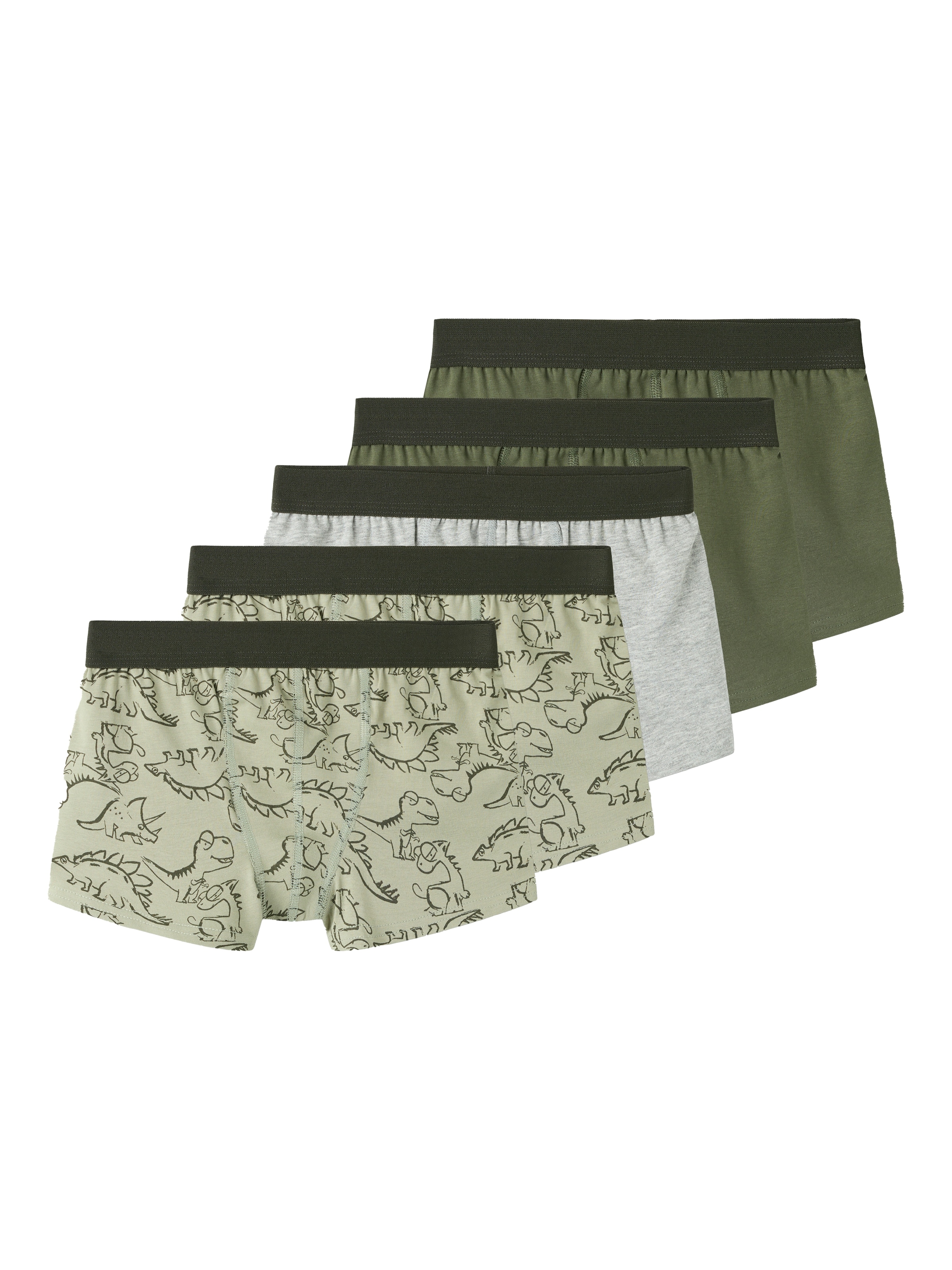 Name It Trunk »NKMBOXER für Jungen mit Logoschriftzug und weichem Bund« Packung, 5 Stk. eng, Jersey, aquamarine, angesetztes Bündchen