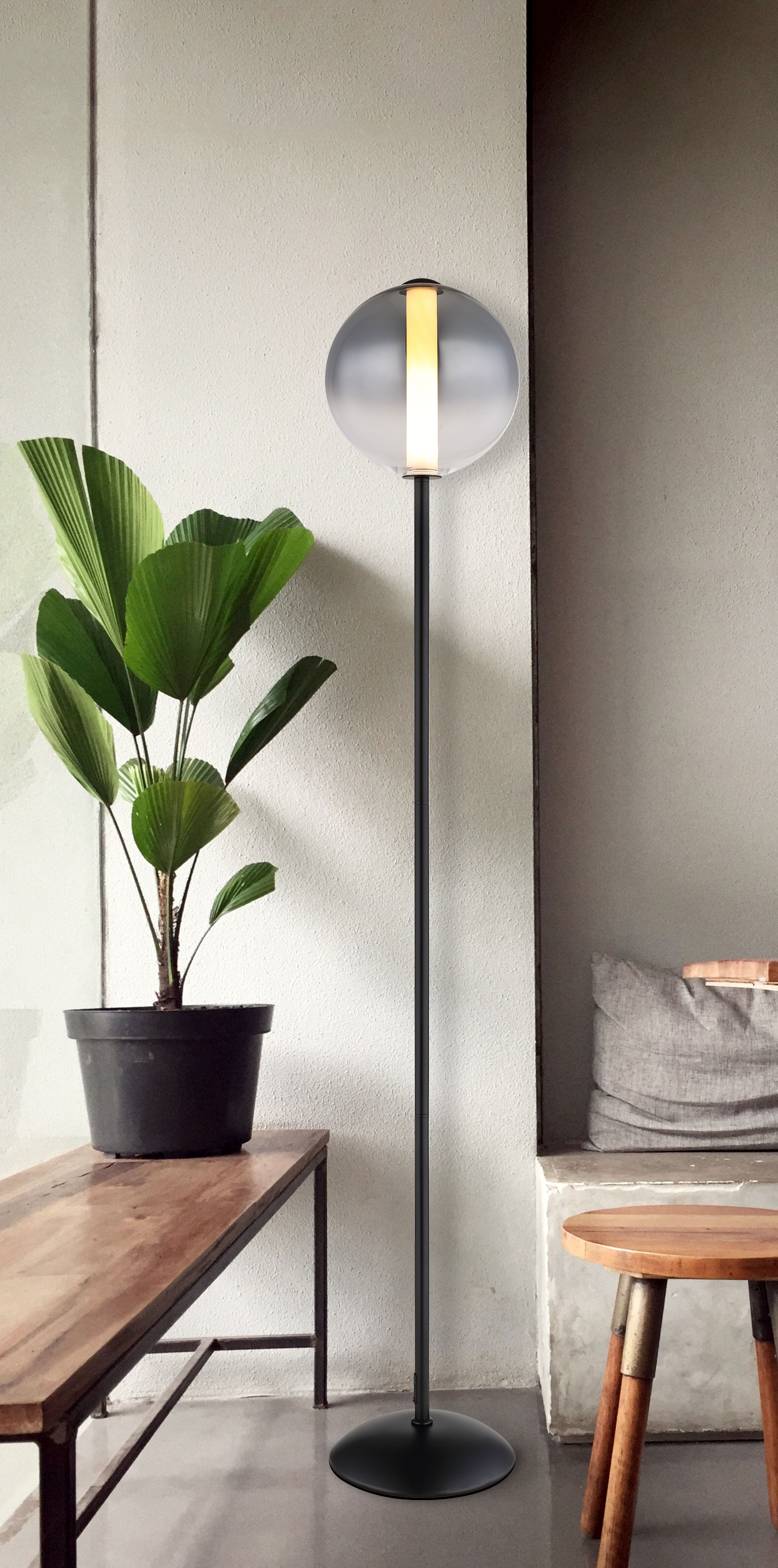 GLOBO LIGHTING Stehlampe »LACY« LED-Modul 1 Stk. Warmweiß Stehlampe Wohnzimmer Schlafzimmer Flur Design-Leuchte