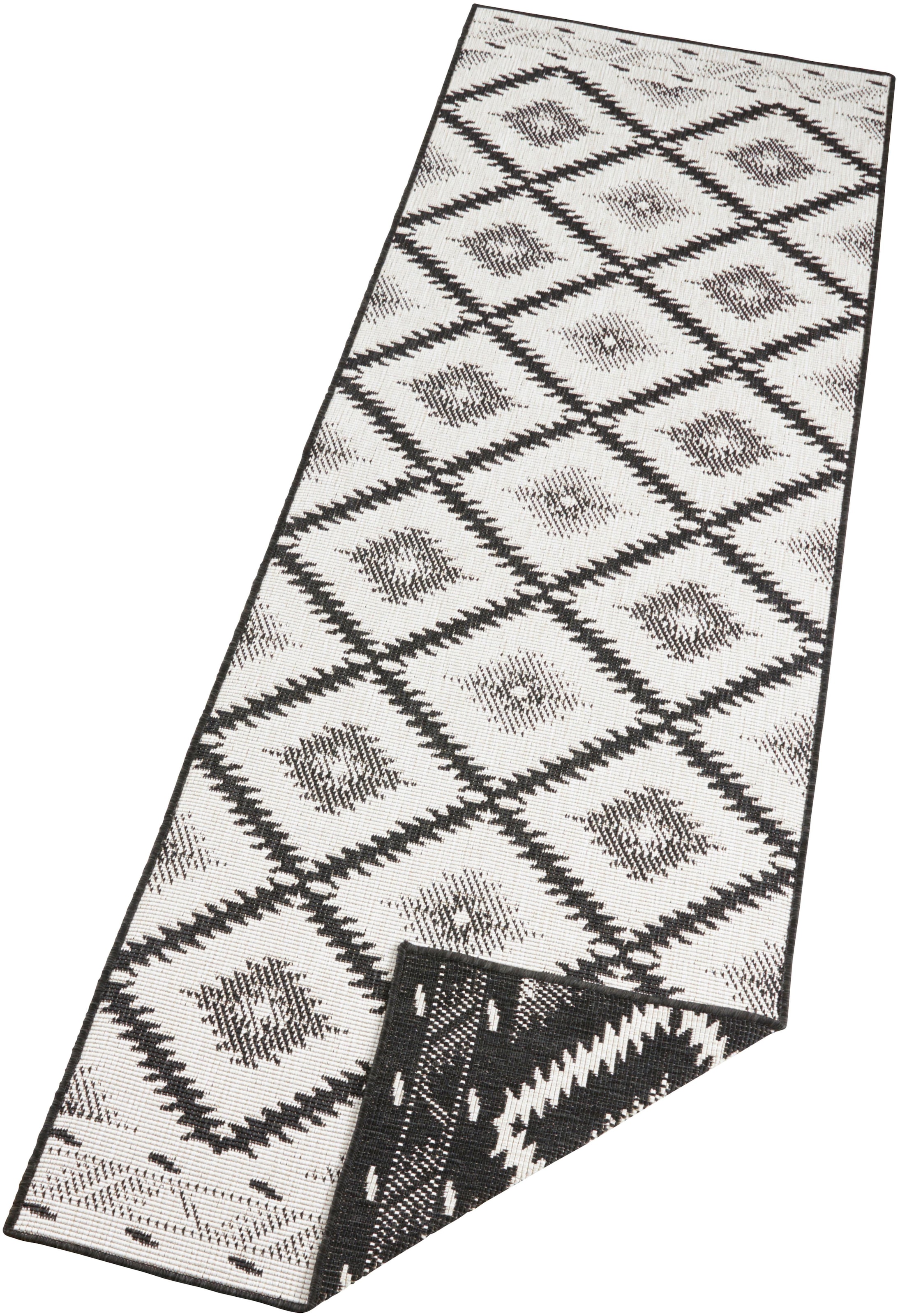 NORTHRUGS Teppich »Malibu Wendeteppich«, rechteckig, 5 mm Höhe, In-& Outdoor, Wetterfest, Balkon, Läufer, Wohnzimmer, Wasserfest