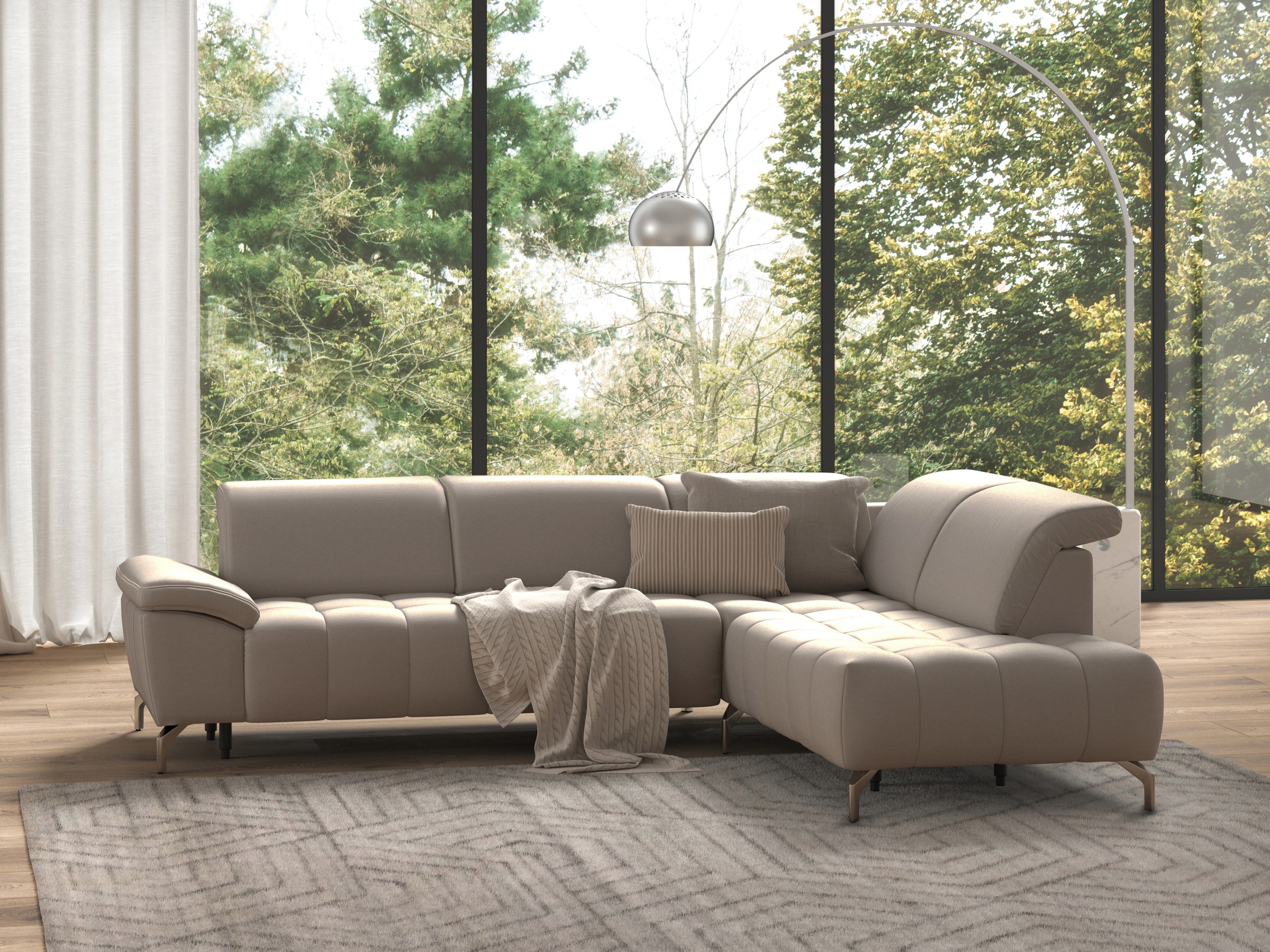 sit&more Ecksofa »Cool L-Form«, wahlweise mit Kopfteilverstellung und Vorzi günstig online kaufen
