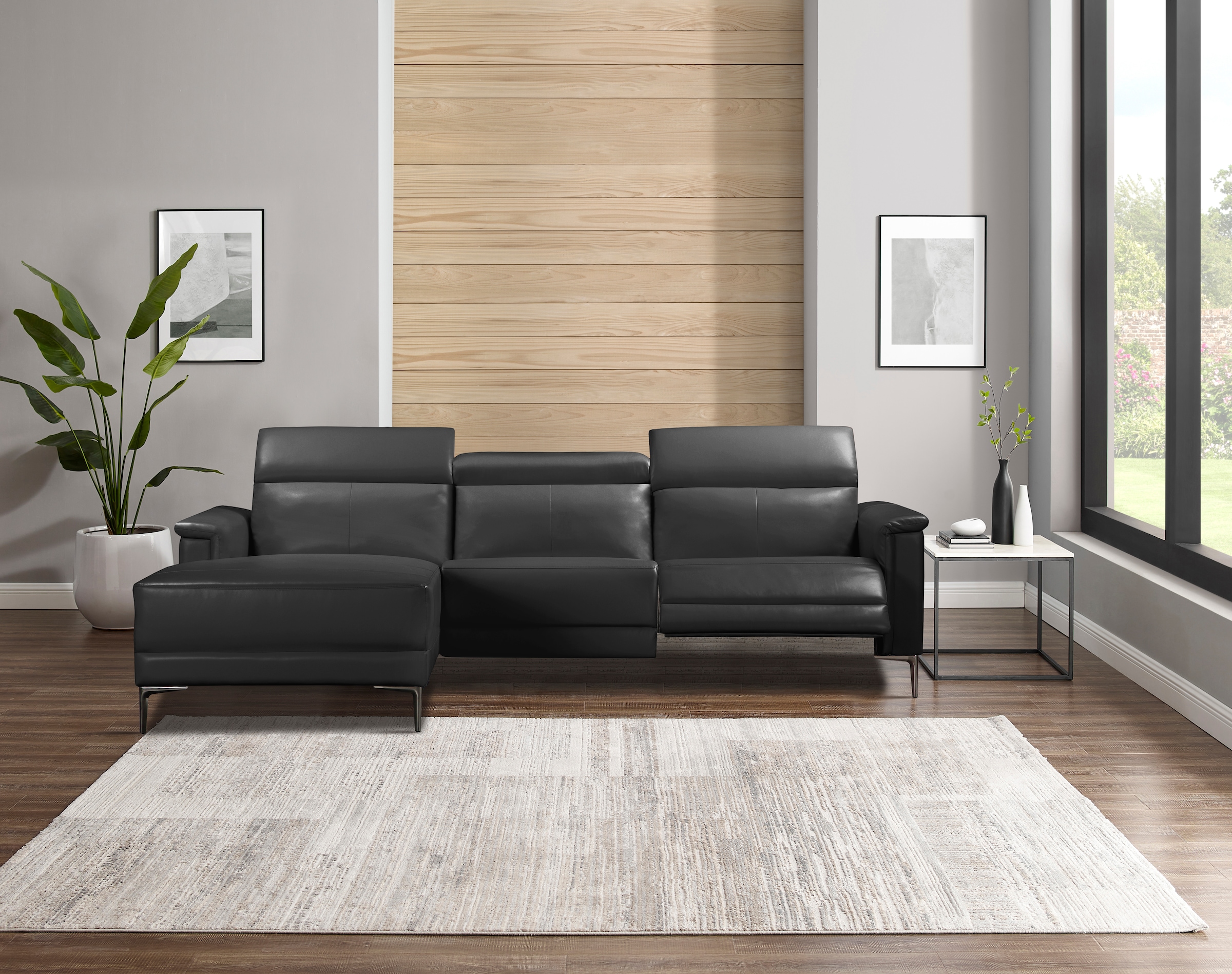 Home affaire Ecksofa »Lund, L-Form, 261cm, man. o. elektr. Relaxfunktion (mit USB-A)« und Kopfteilverstellung