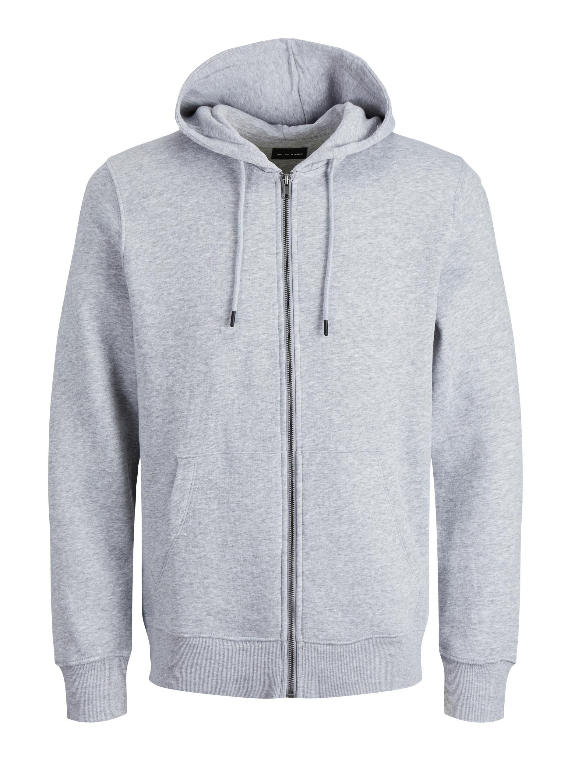 Jack & Jones PlusSize Kapuzensweatjacke »JJEBRADLEY mit Kapuze und weichem Innenmaterial«, unifarben, modisch, relaxed fit, Materialmix