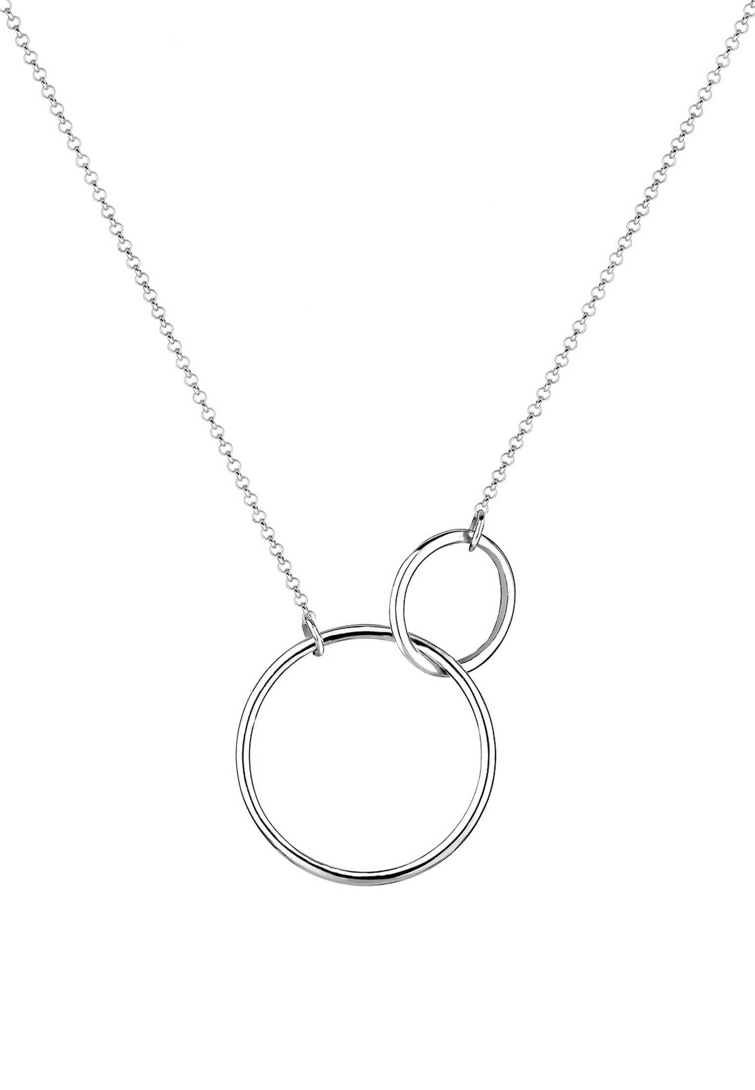Elli Kette mit Anhänger »Kreis Rund Ring Schlicht 925 Silber«