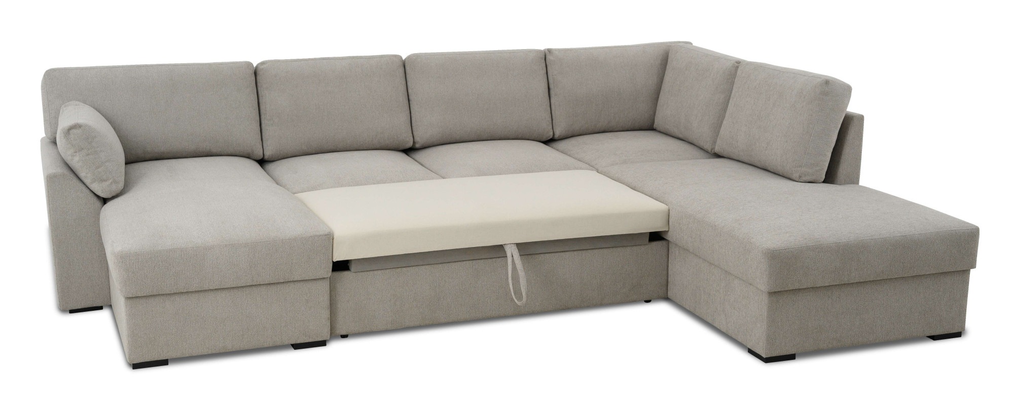 Home affaire Wohnlandschaft »Citry«, Breite 309 cm, Chenille, Bettfunktion, Bettkasten, U-Form