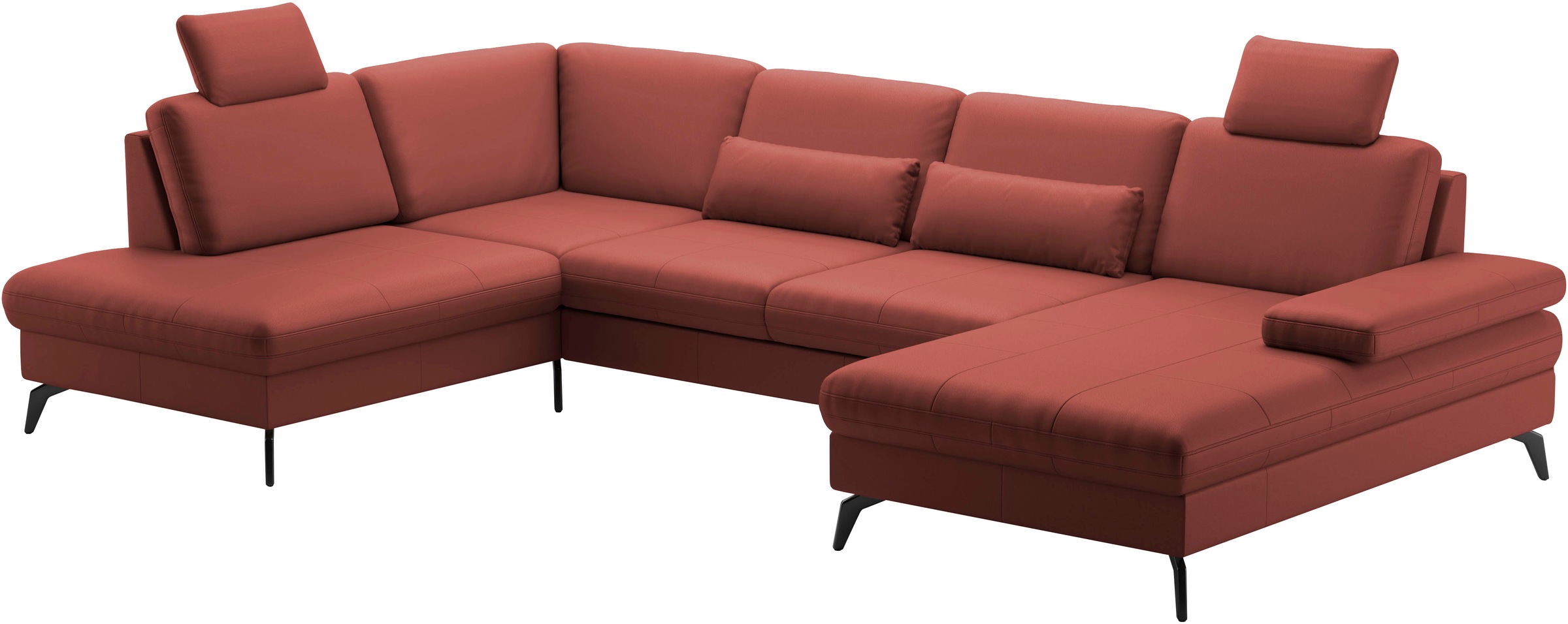 sit&more Wohnlandschaft »Morris U-Form, inkl. Sitztiefenverstellung«, wahlweise mit Armteilverstellung, Bettfunktion & Bettkasten
