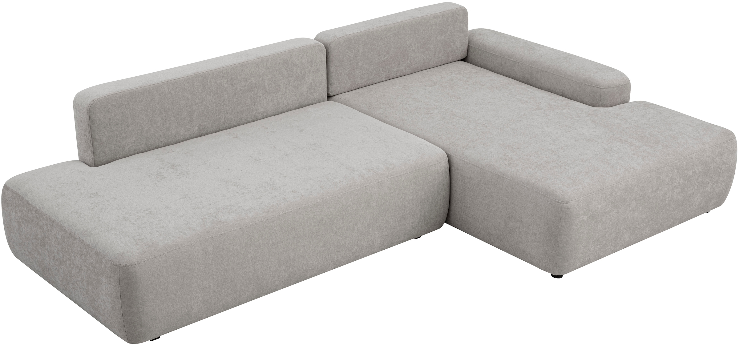 INOSIGN Ecksofa »TORGE, Schlafsofa Cord, Samtvelours u. Strukur fein, Couch in L-Form«, Schlaffunktion und Bettkasten, Liegefläche: 210x125 cm, neues Design