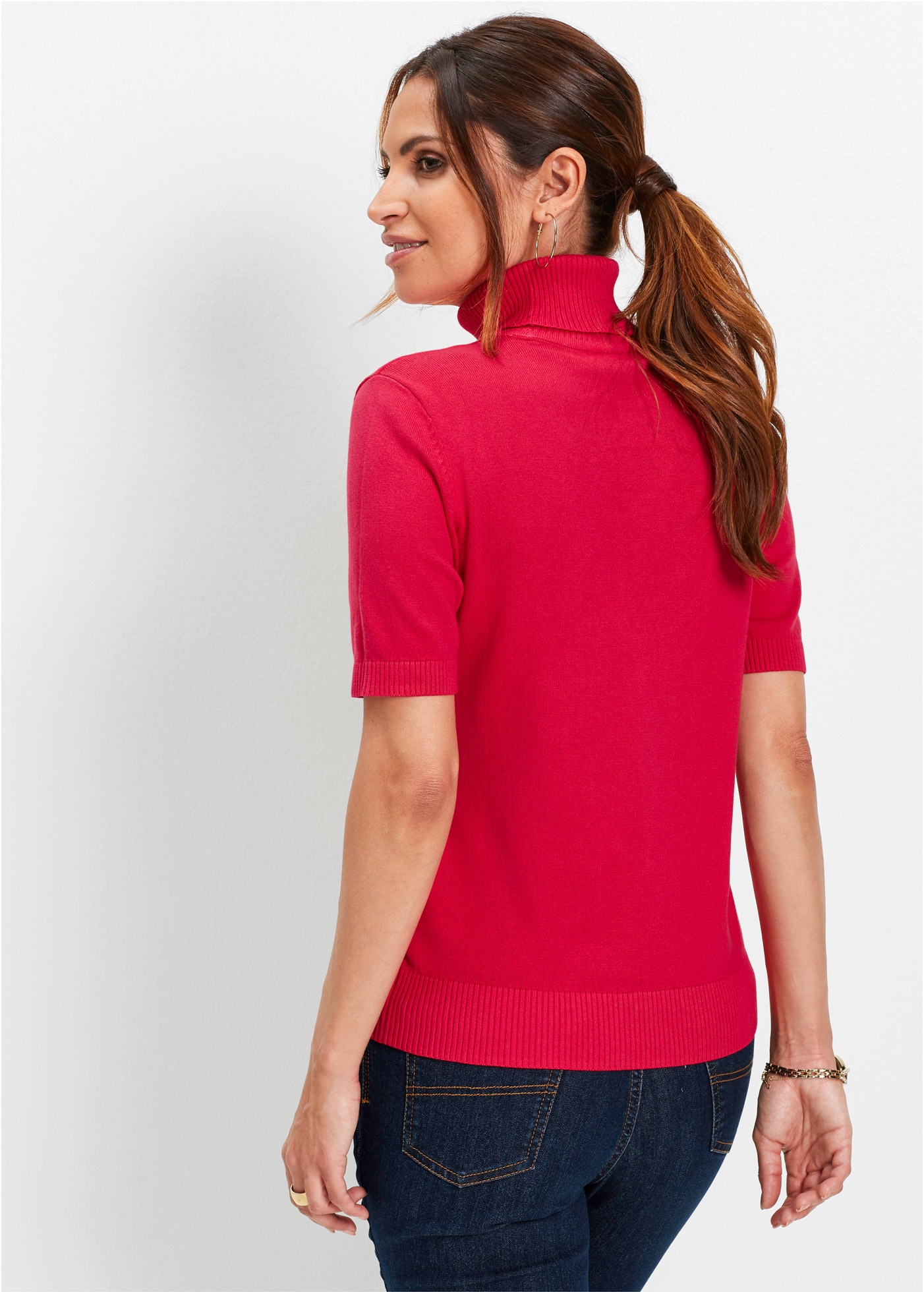 bonprix Rollkragenpullover »Rollkragenpullover, Kurzarm«, Rollkragenpullover, Kurzarm
